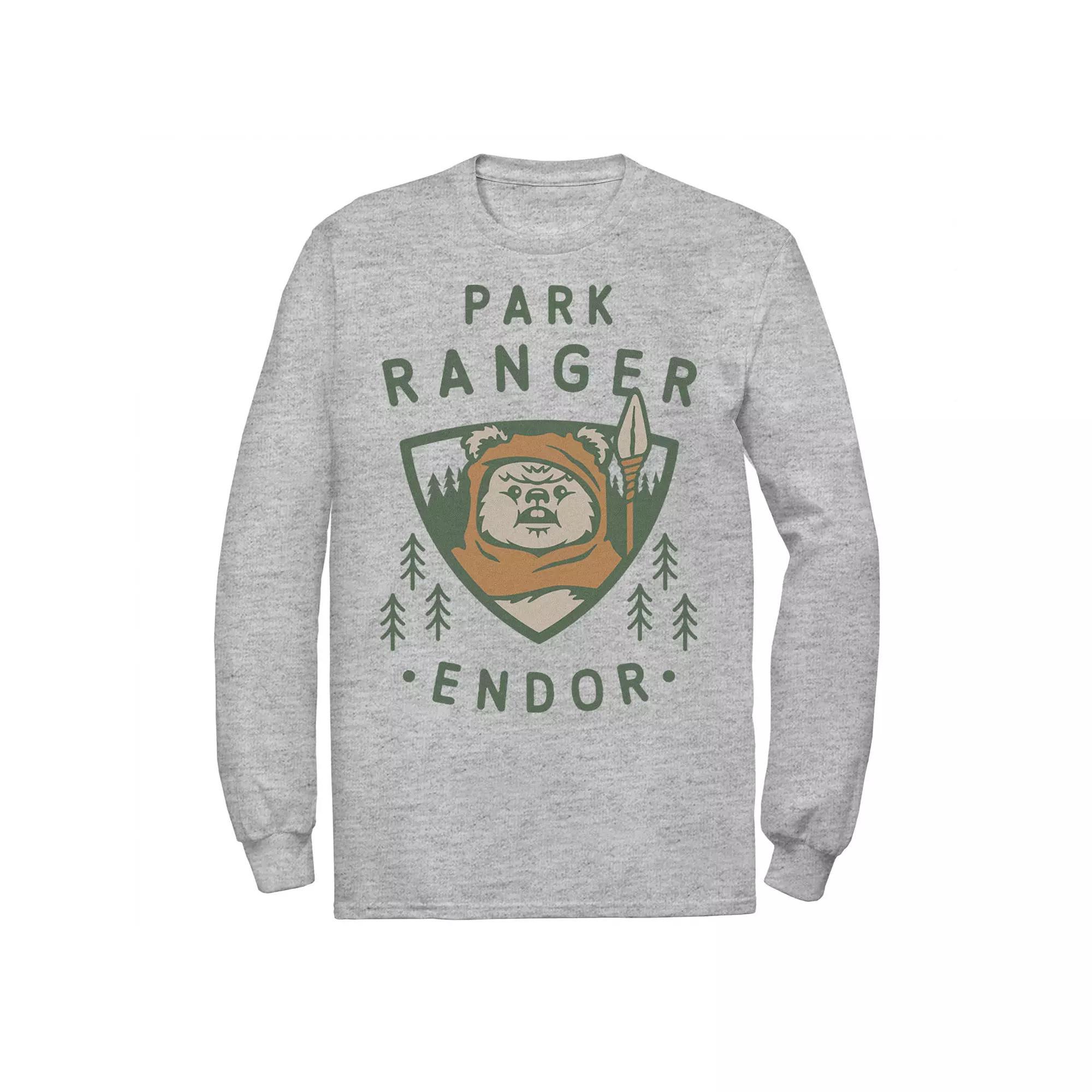 Men's Star Wars Ewok Park Ranger Endor Tee, Size: Medium, Athletic Grey Product Image