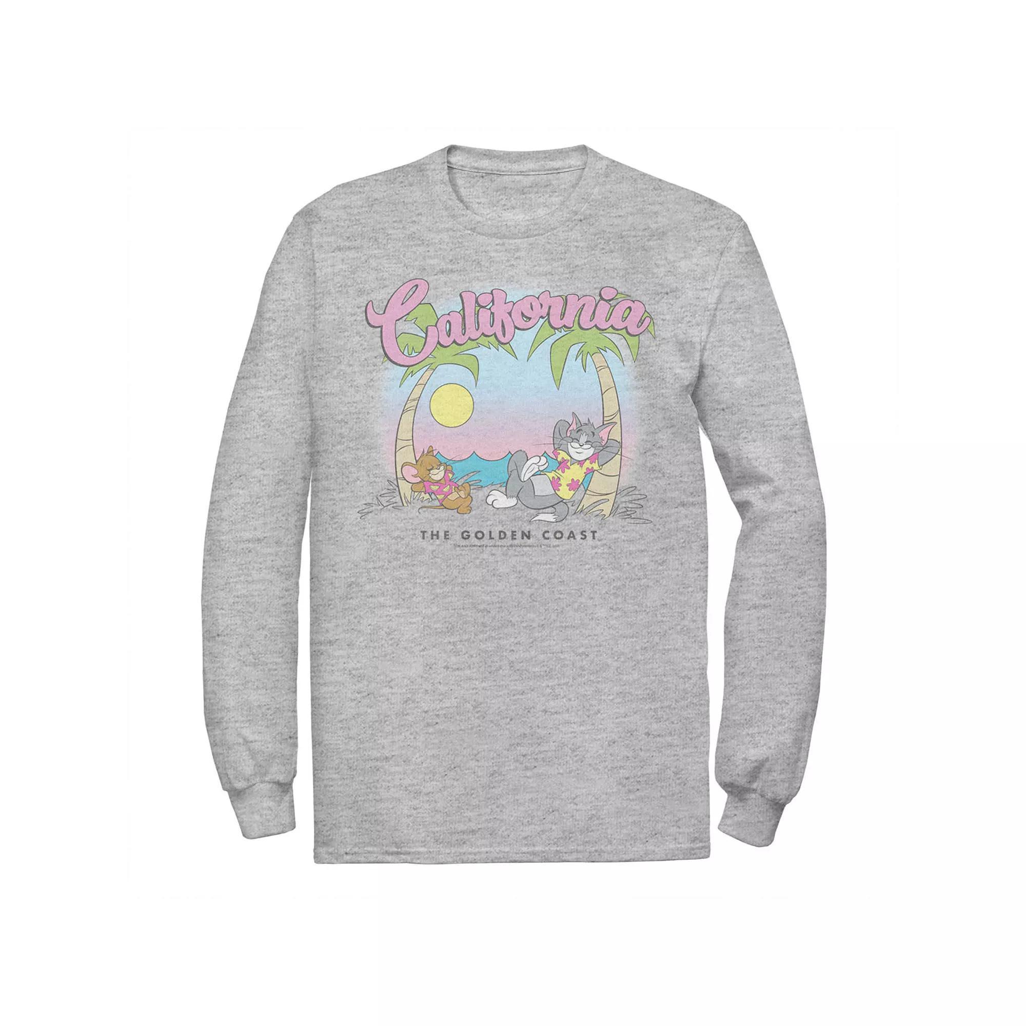 Men's Tom & Jerry California Golden Coast Tee, Size: Large, Athletic Grey Product Image