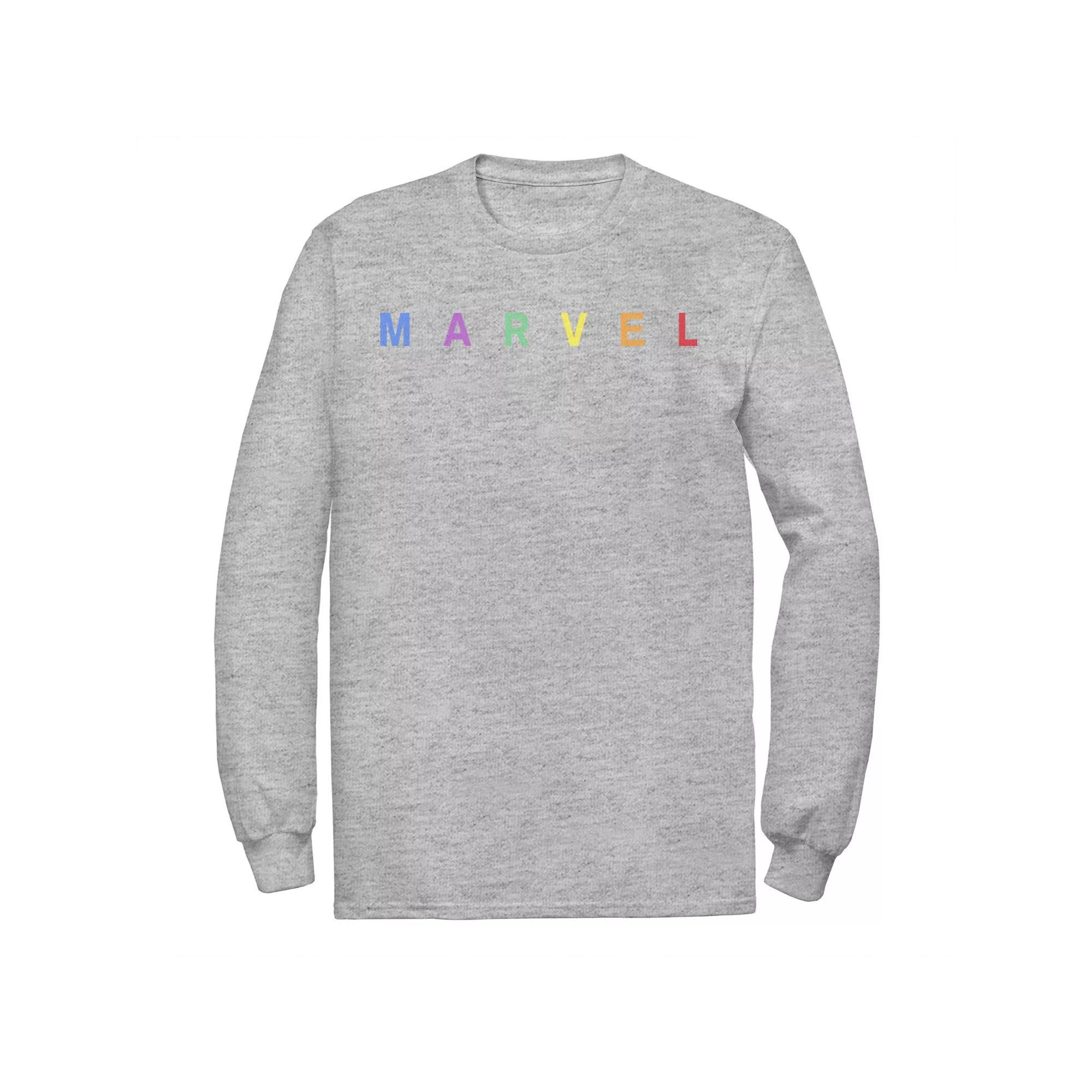 Disney's Rainbow 3D Logo Men's Tee, Size: XL, Athletic Grey Product Image