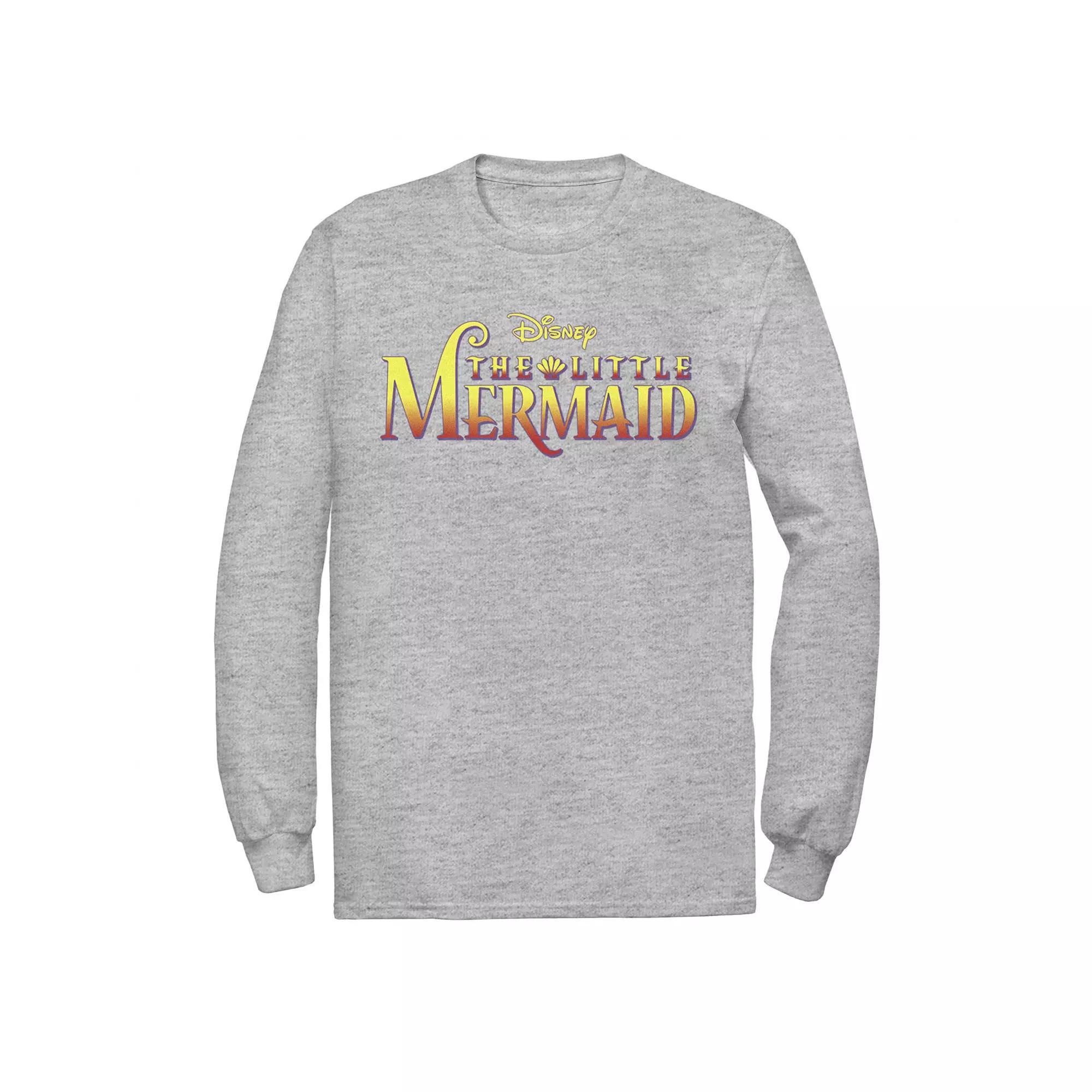 Disney's The Little Mermaid Men's Classic Logo Tee, Size: Small, Athletic Grey Product Image