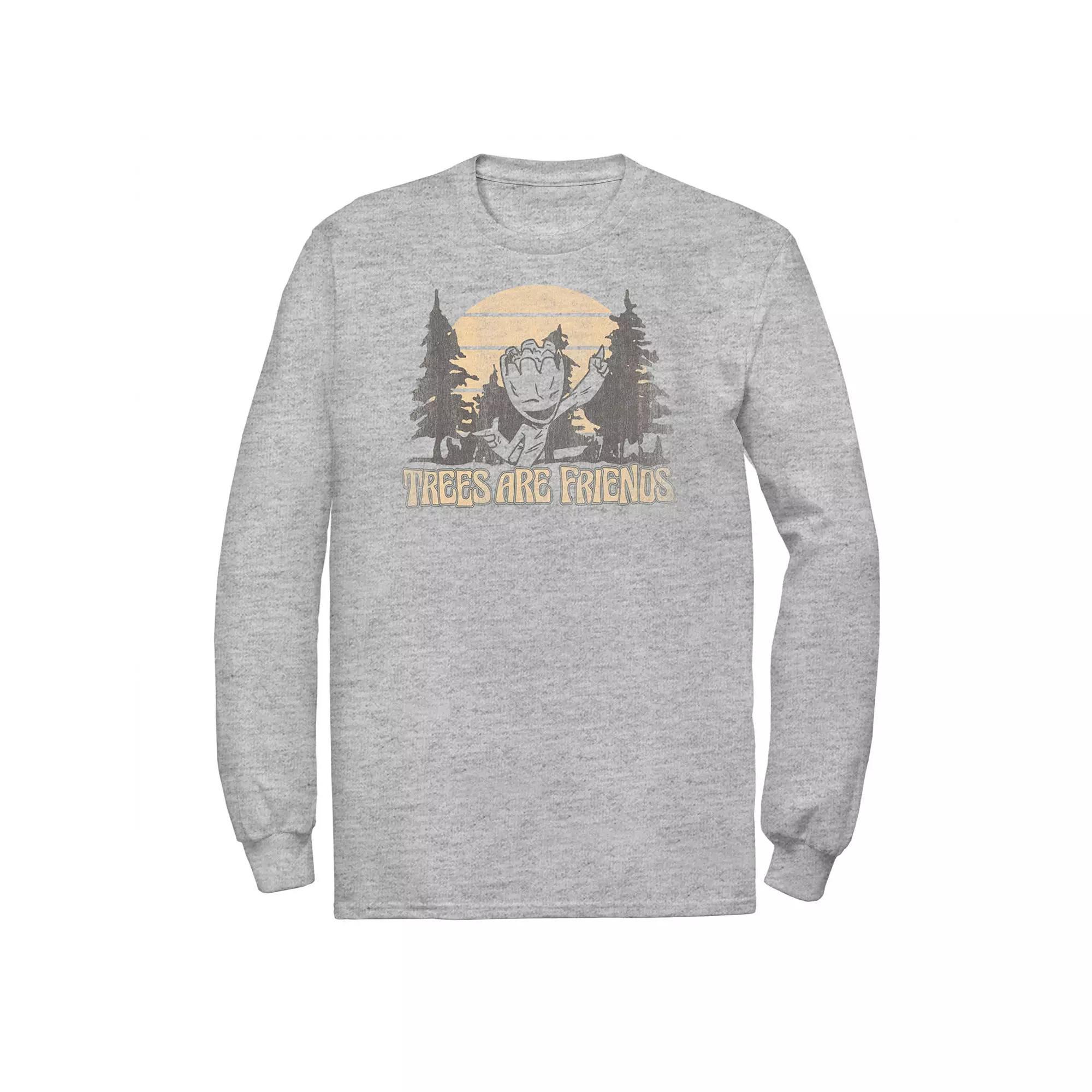 Big & Tall Marvel Guardians Of The Galaxy Groot Trees Are Friends Tee, Men's, Size: Large Tall, Athletic Grey Product Image