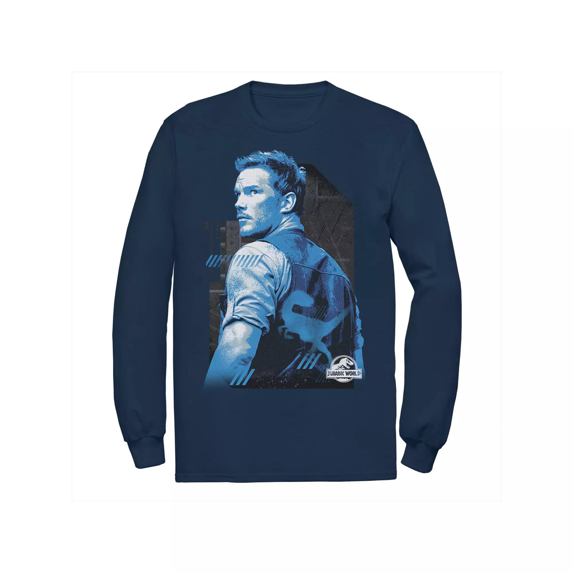 Men's Jurassic World Owen Blue Tone Portrait Tee, Size: Large, Black Product Image