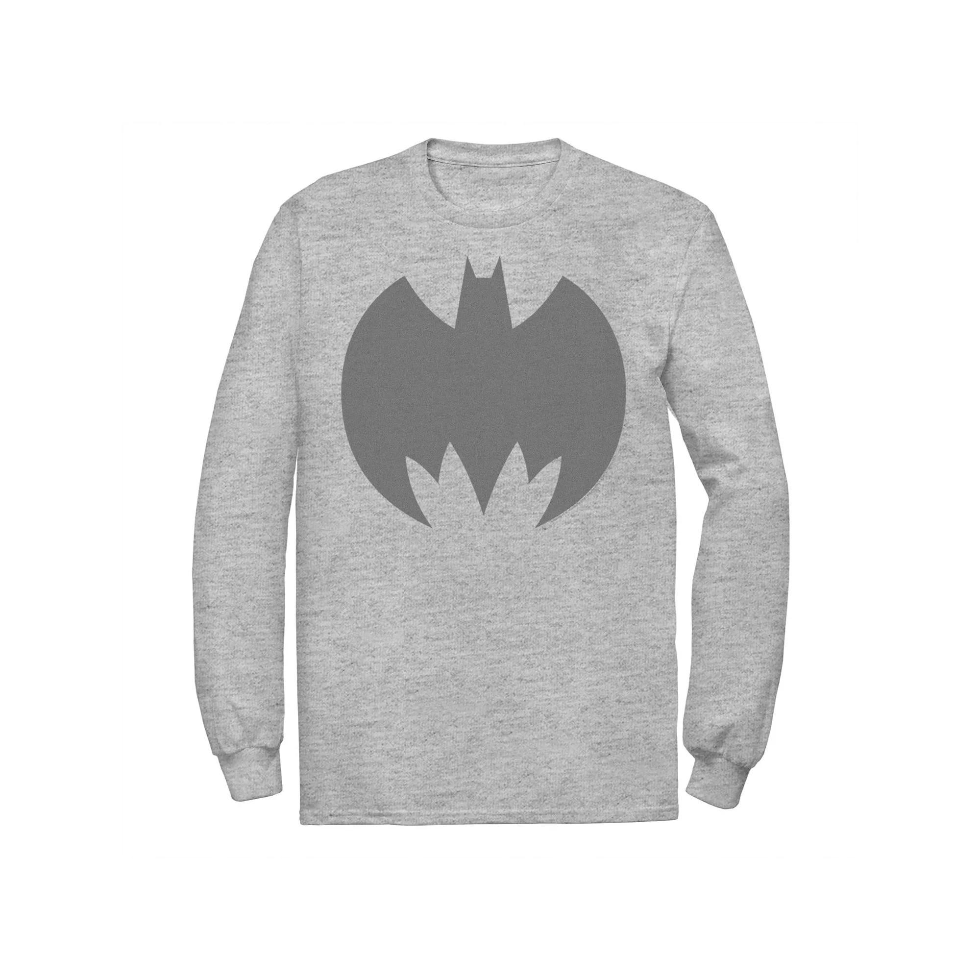Mens DC Comics Batman Large Chest Logo Tee Athletic Grey Product Image