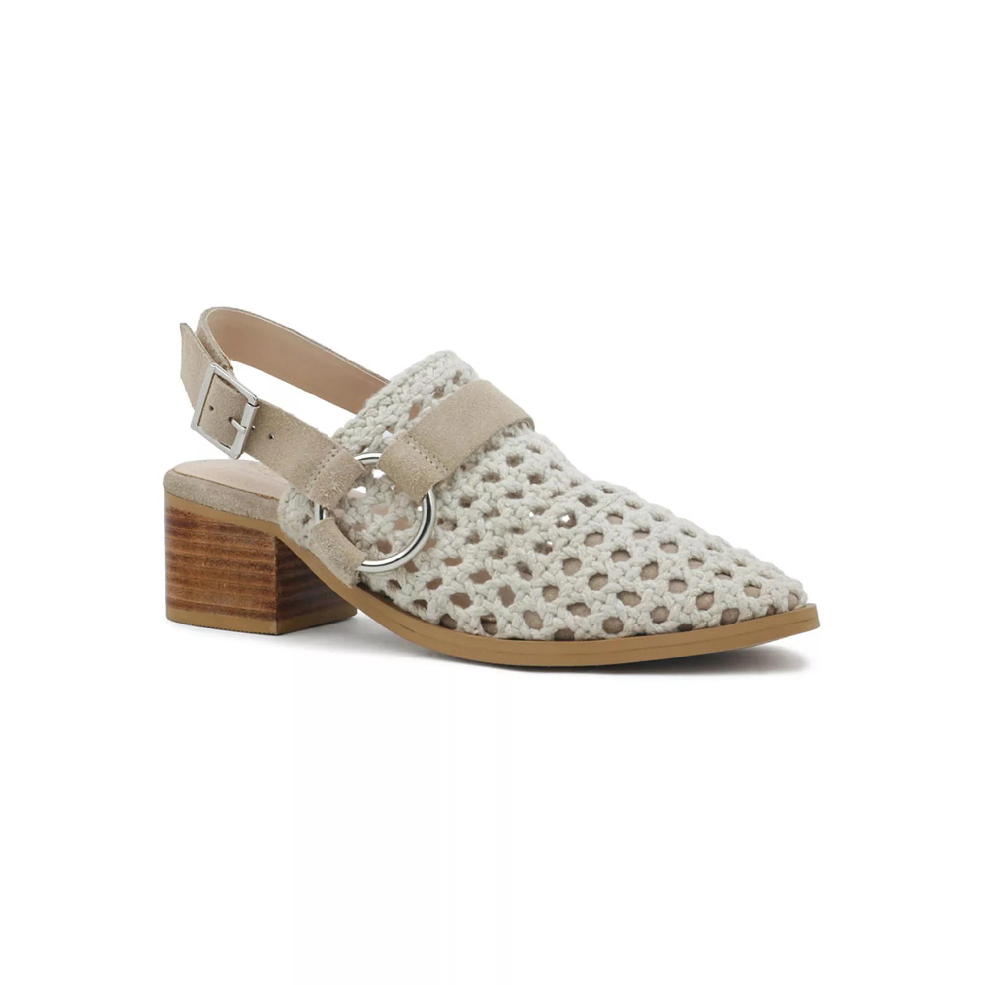 Rag & Co Rosalie Women's Suede Block Heeled Sandals, Size: 8, Off White Product Image