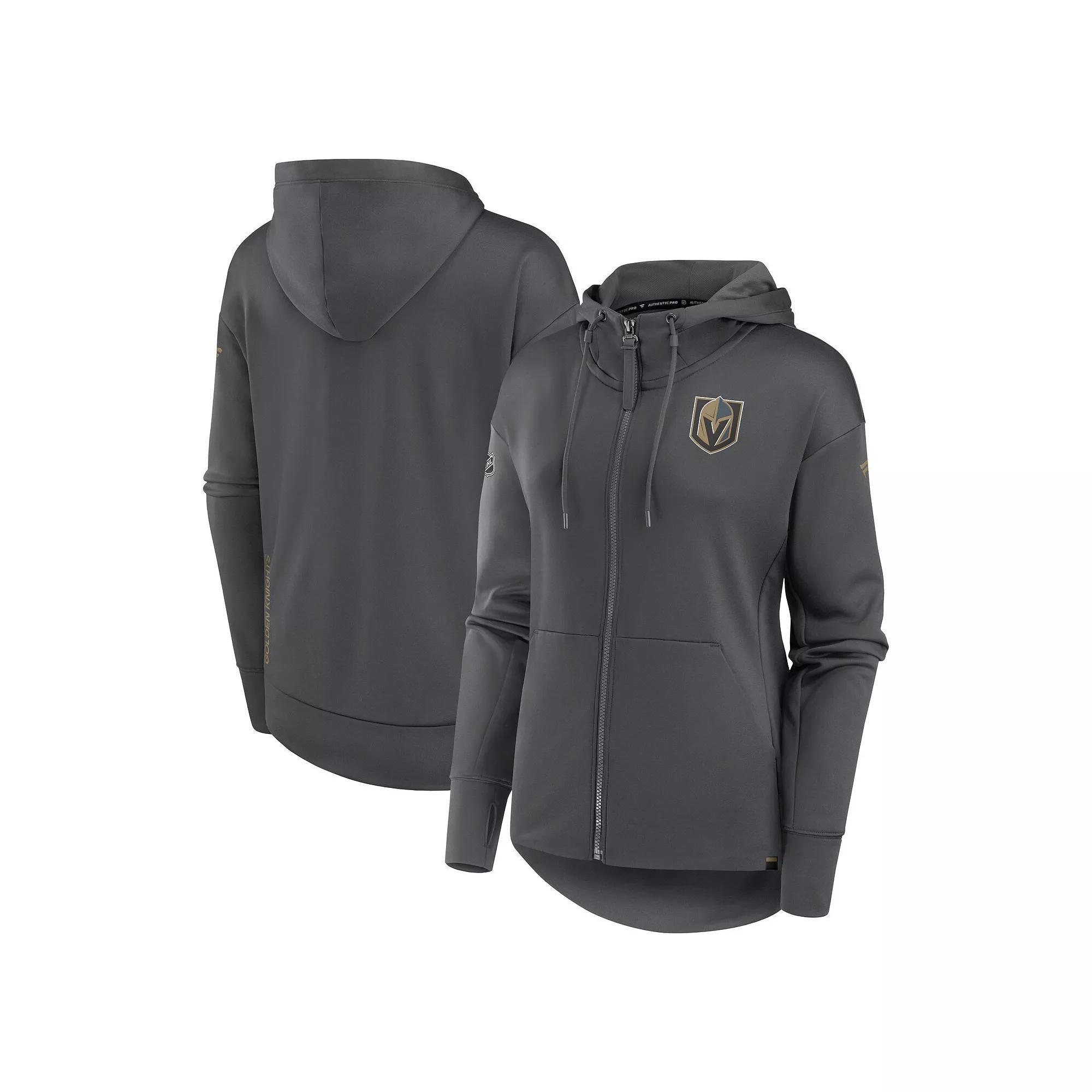 Women's Fanatics Branded  Black Pittsburgh Penguins Authentic Pro Scuba Full-Zip Hoodie, Size: Small Product Image