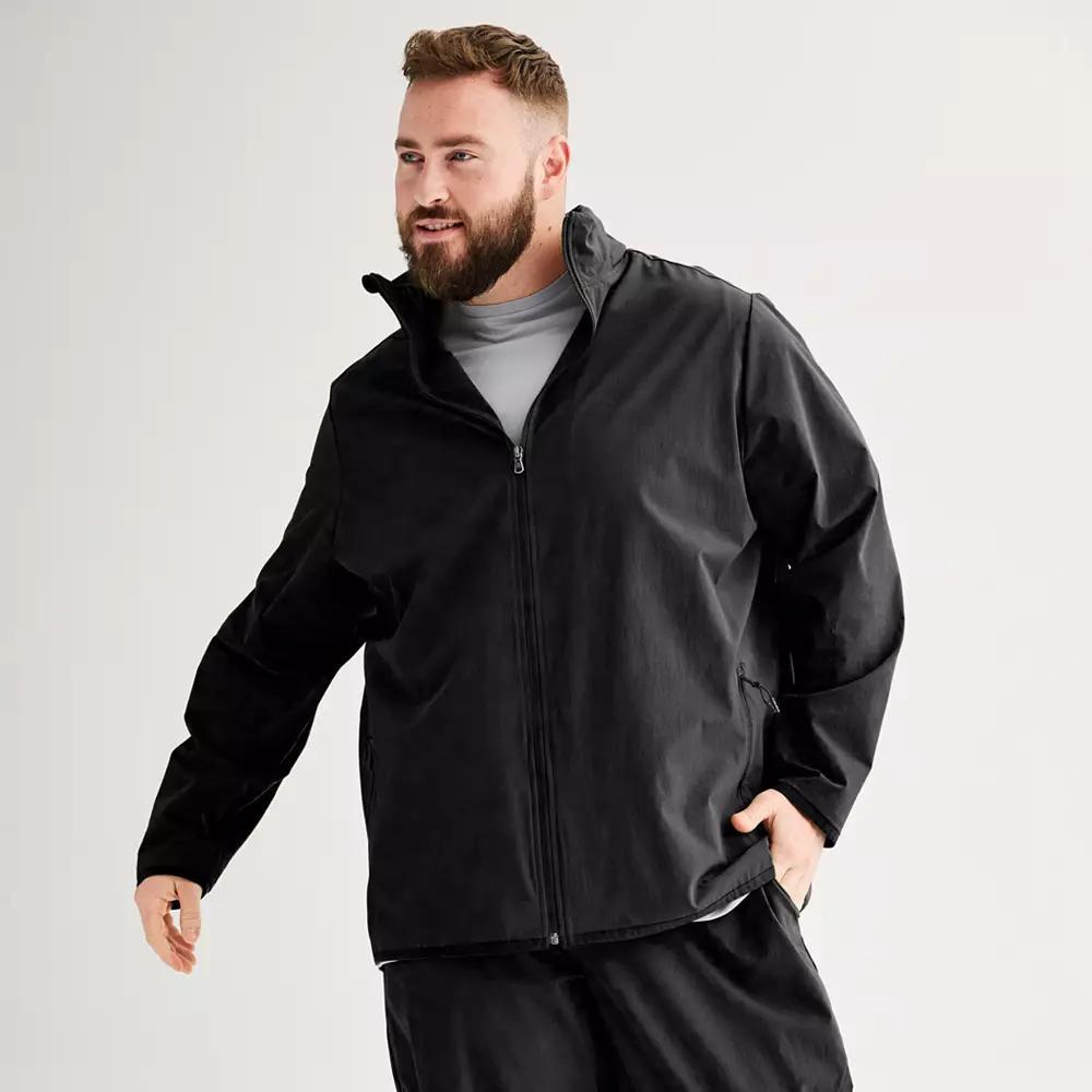 Big & Tall Tek Gear® Lightweight Full-Zip Jacket, Men's, Size: 2XB, Mineral Black Product Image