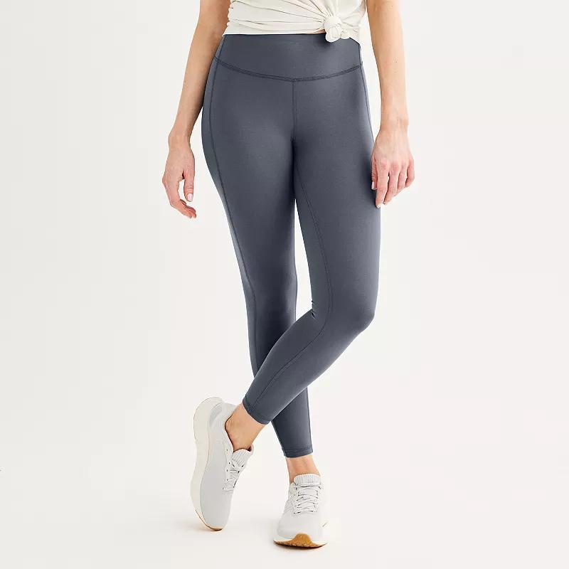 Petite Tek Gear® Essential Soft 7/8 Leggings, Women's, Size: XL Petite, Grey Product Image