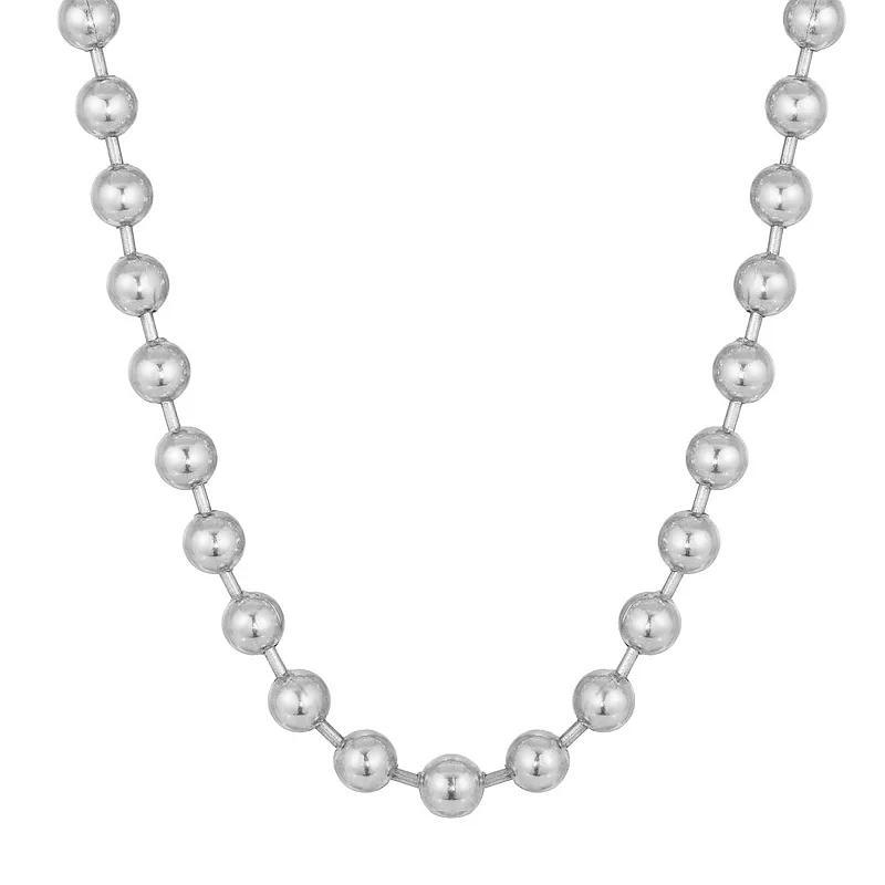 LYNX Stainless Steel Bead Chain Necklace, Womens Gold Tone Product Image