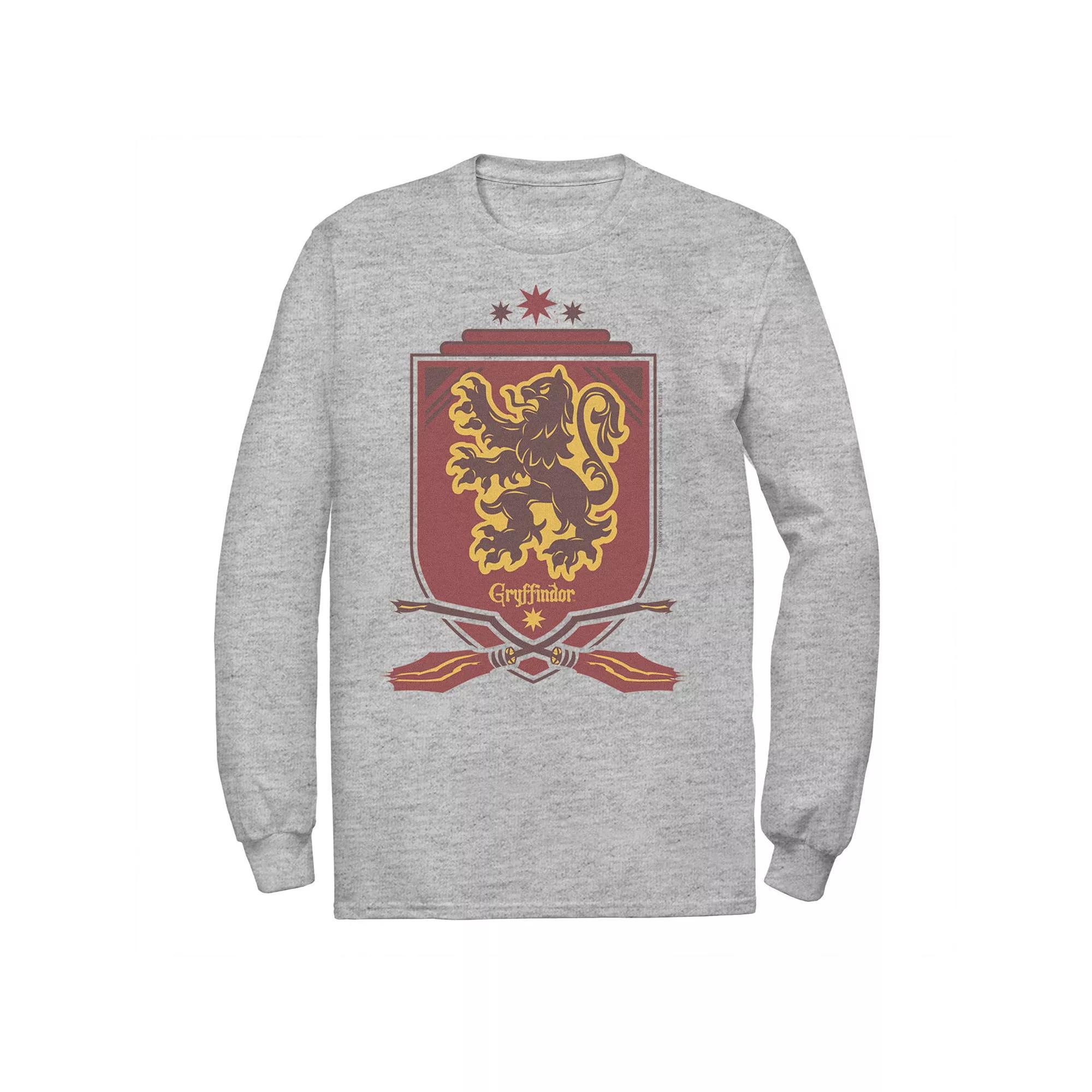 Men's Harry Potter Gryffindor Quidditch Shield Tee, Size: Small, Athletic Grey Product Image
