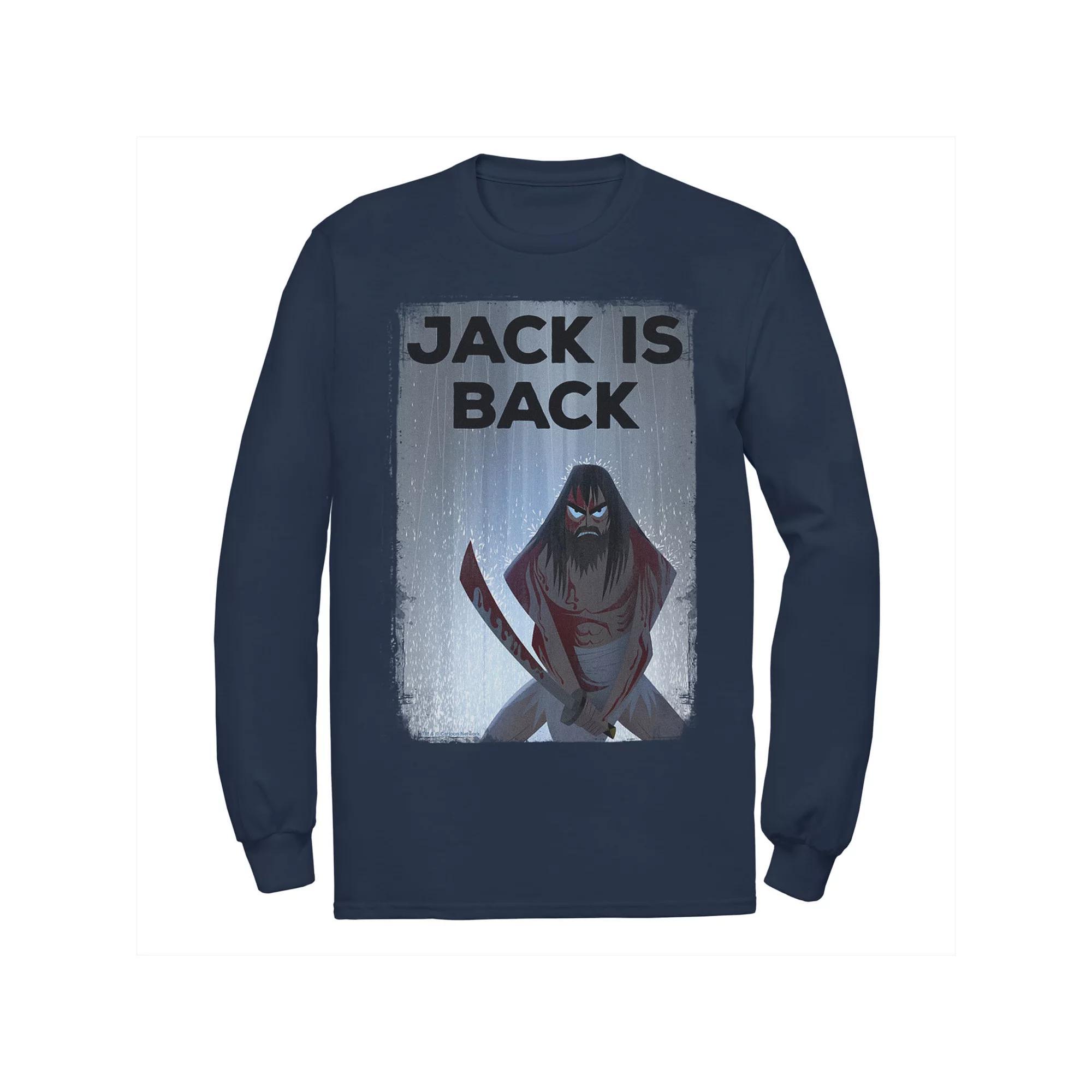 Men's Cartoon Network Samurai Jack The Jack Is Back Rainwaters Long Sleeve Tee, Size: Medium, Black Product Image