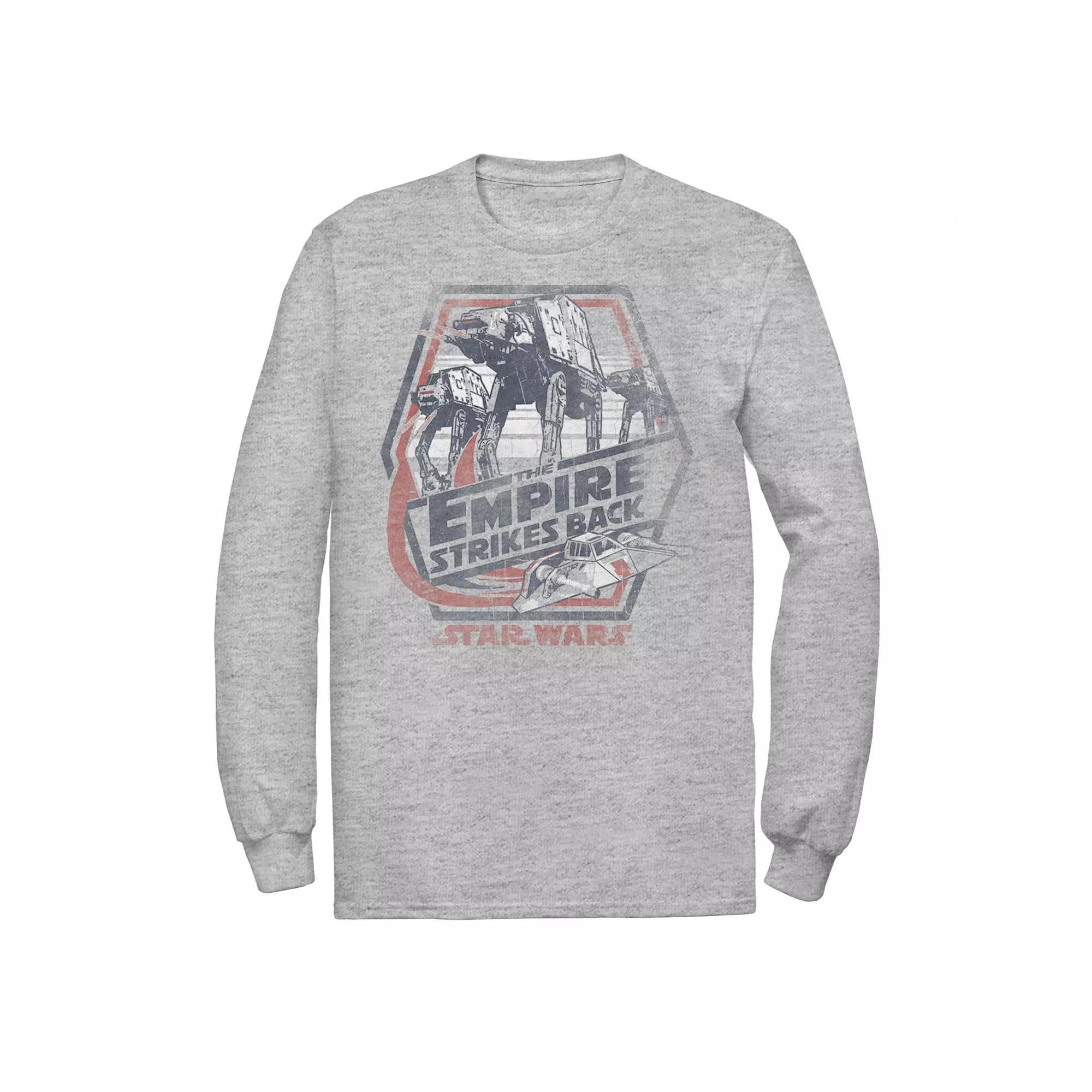 Big & Tall Star Wars The Empire Strikes Back Long Sleeve Tee, Men's, Size: 5XL, Athletic Grey Product Image