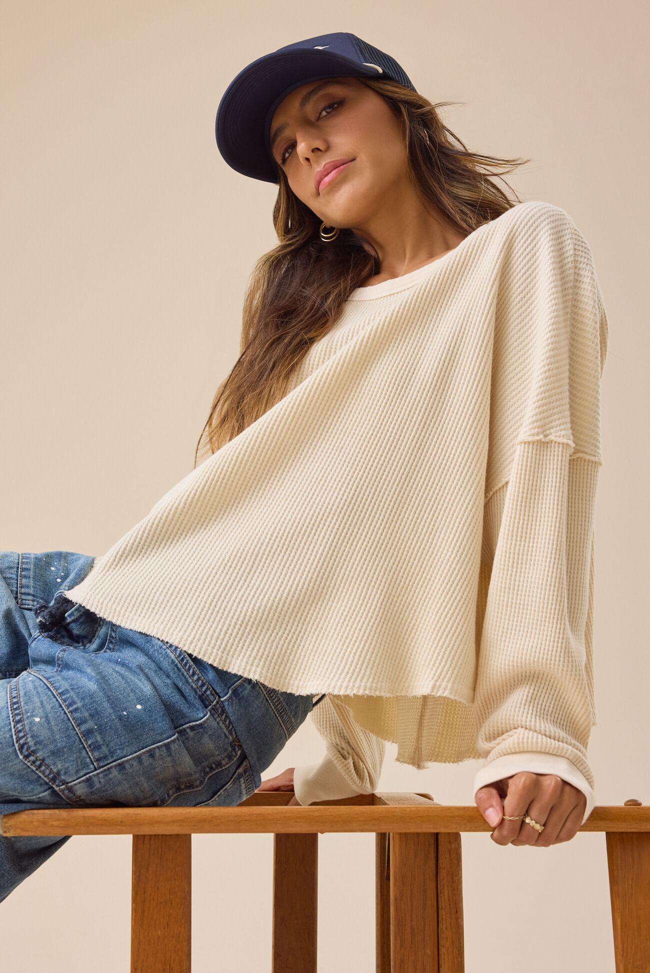 Cambry Waffle Knit Top Product Image