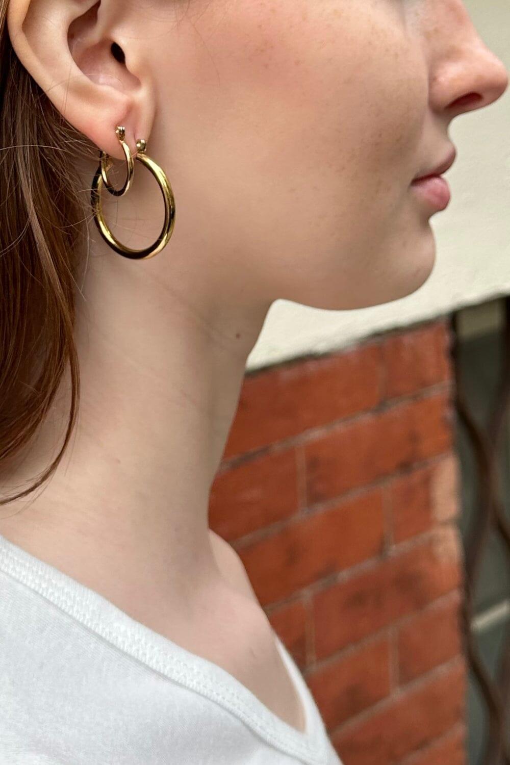 Stainless Steel Hoop Earring Set Product Image