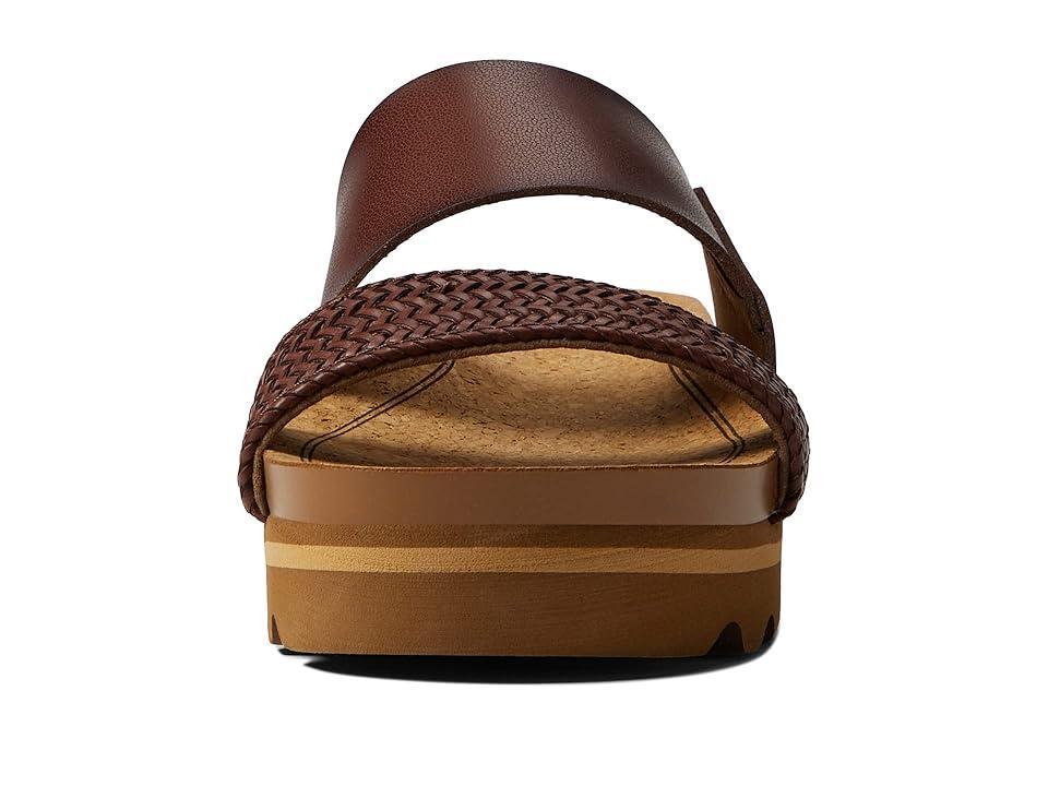 Reef Womens Cushion Vista Hi Braided Strap Platform Slides Product Image