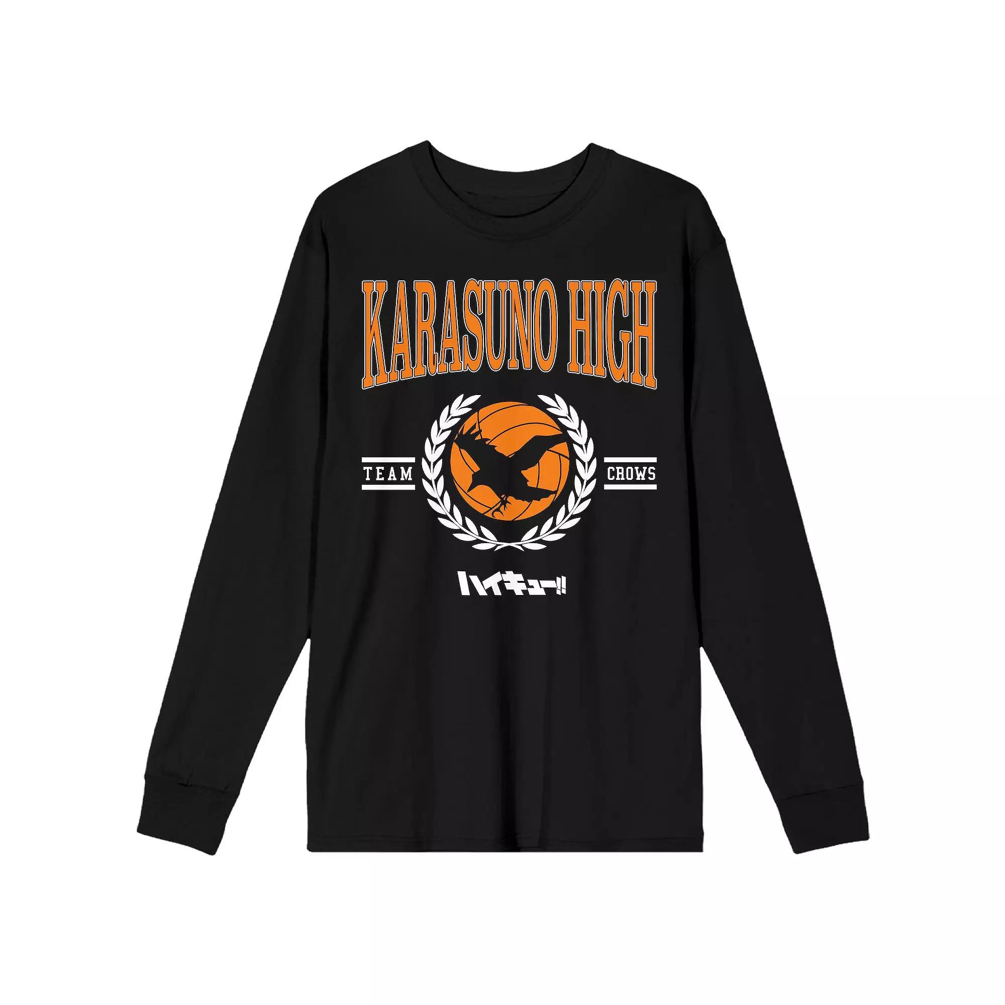 Men's Haikyu!! Karasuno High School Team Crows Graphic Tee, Size: Small, Black Product Image