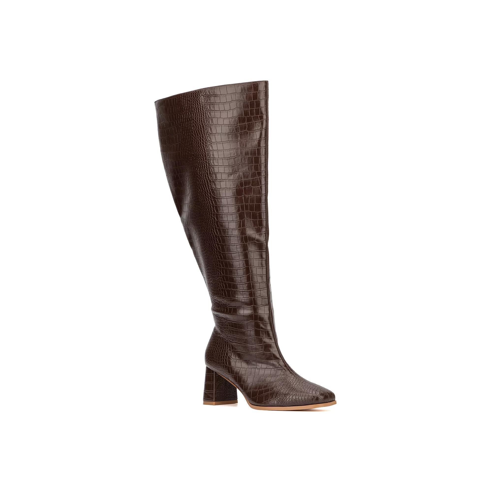 Fashion to Figure Milan Womens Extra Wide Calf Knee-High Boots Product Image