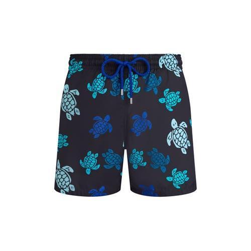 Mens Multicolor Turtle-Print Swim Shorts Product Image