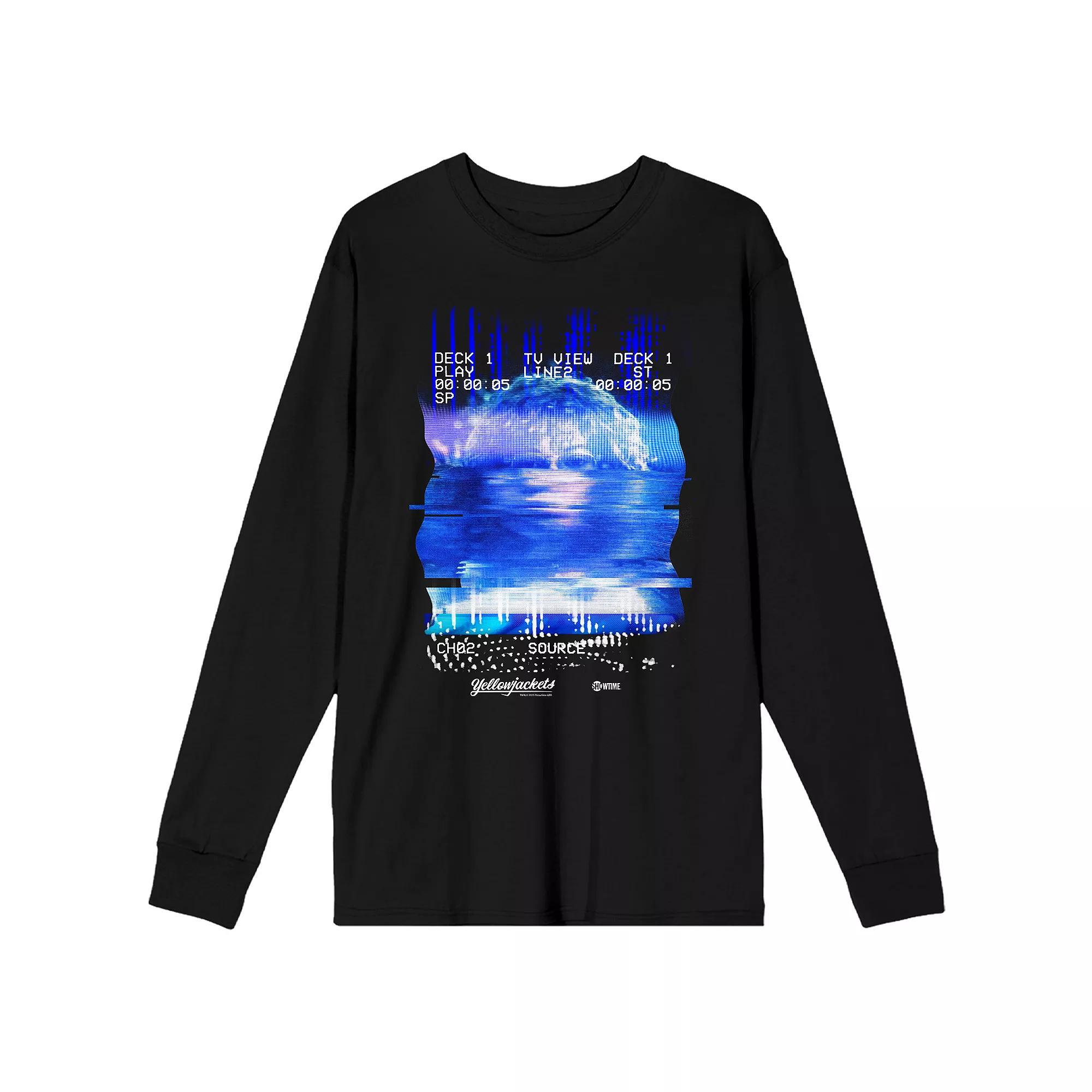Men's Yellowjackets Hologram Long Sleeve, Size: Small, Black Product Image