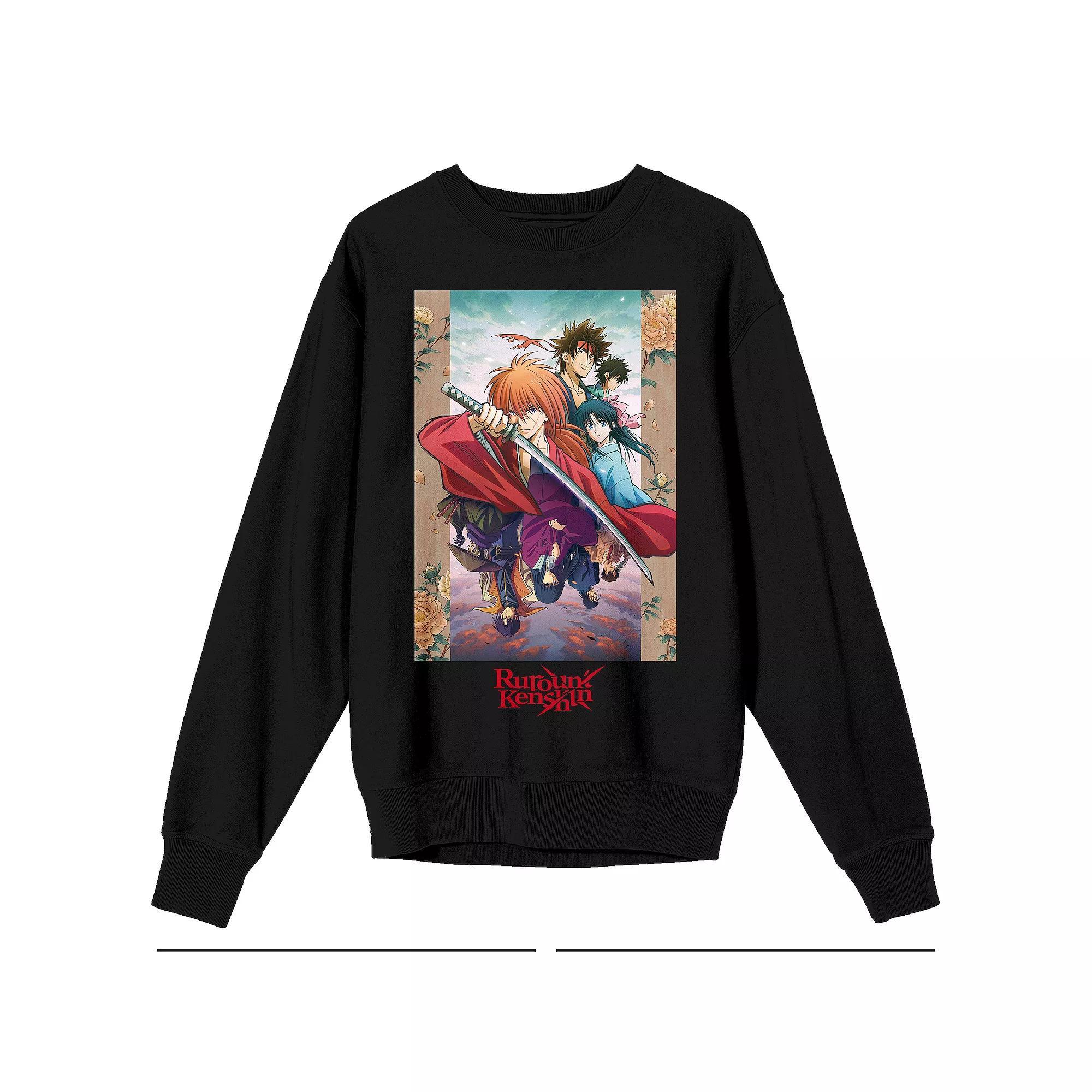 Men's Rurouni Kenshin Character Sweatshirt, Size: XXL, Black Product Image
