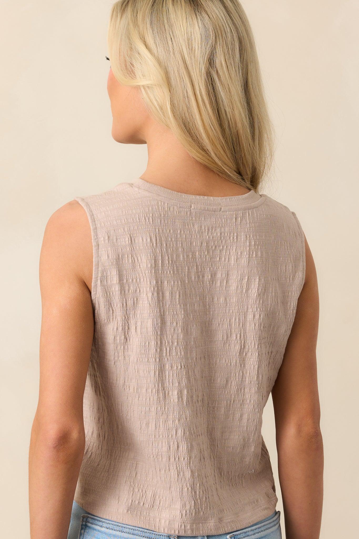 Z Supply Parchment Taupe Sloane Textured Slub Top Product Image