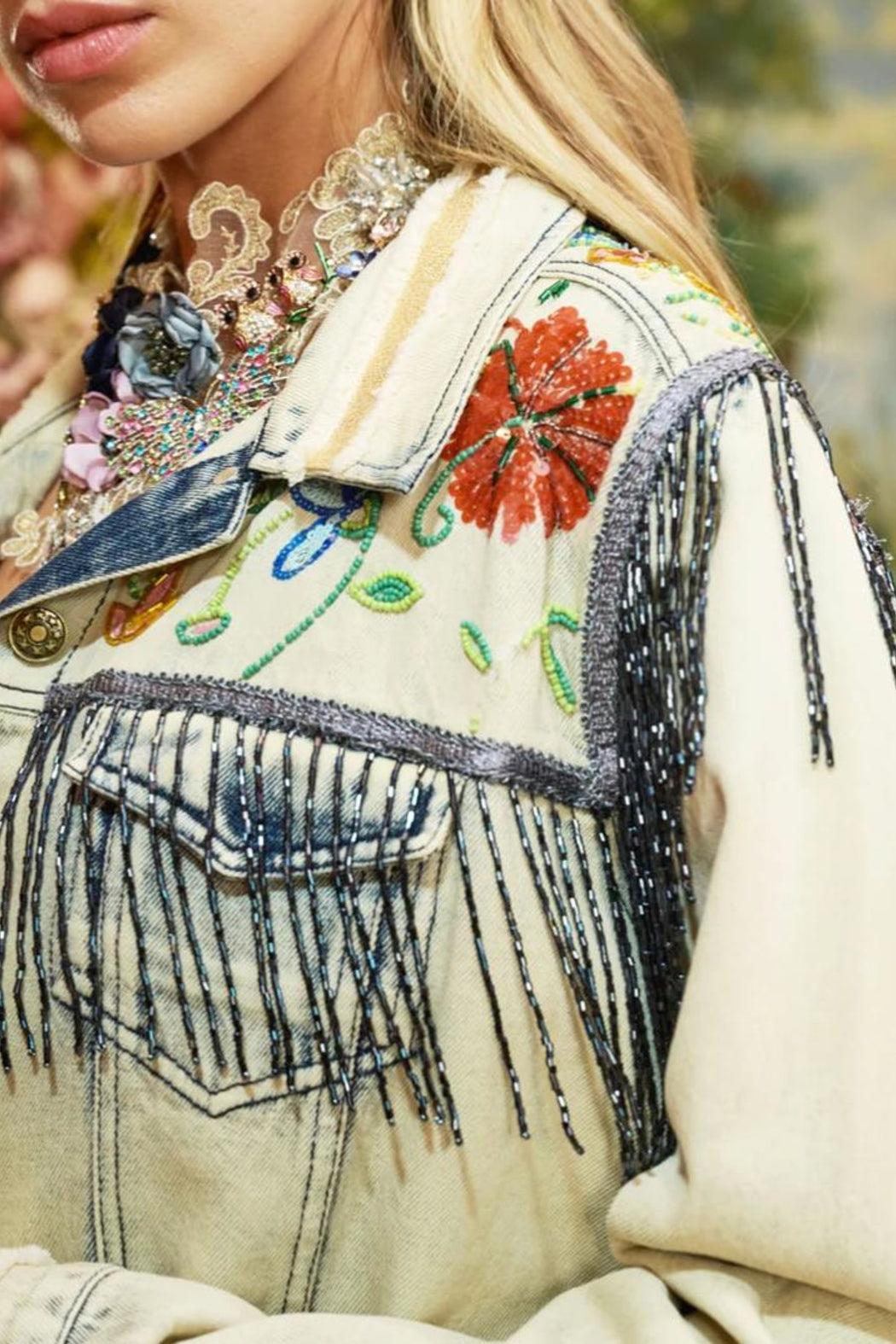 Embroidered Denim Jacket Product Image