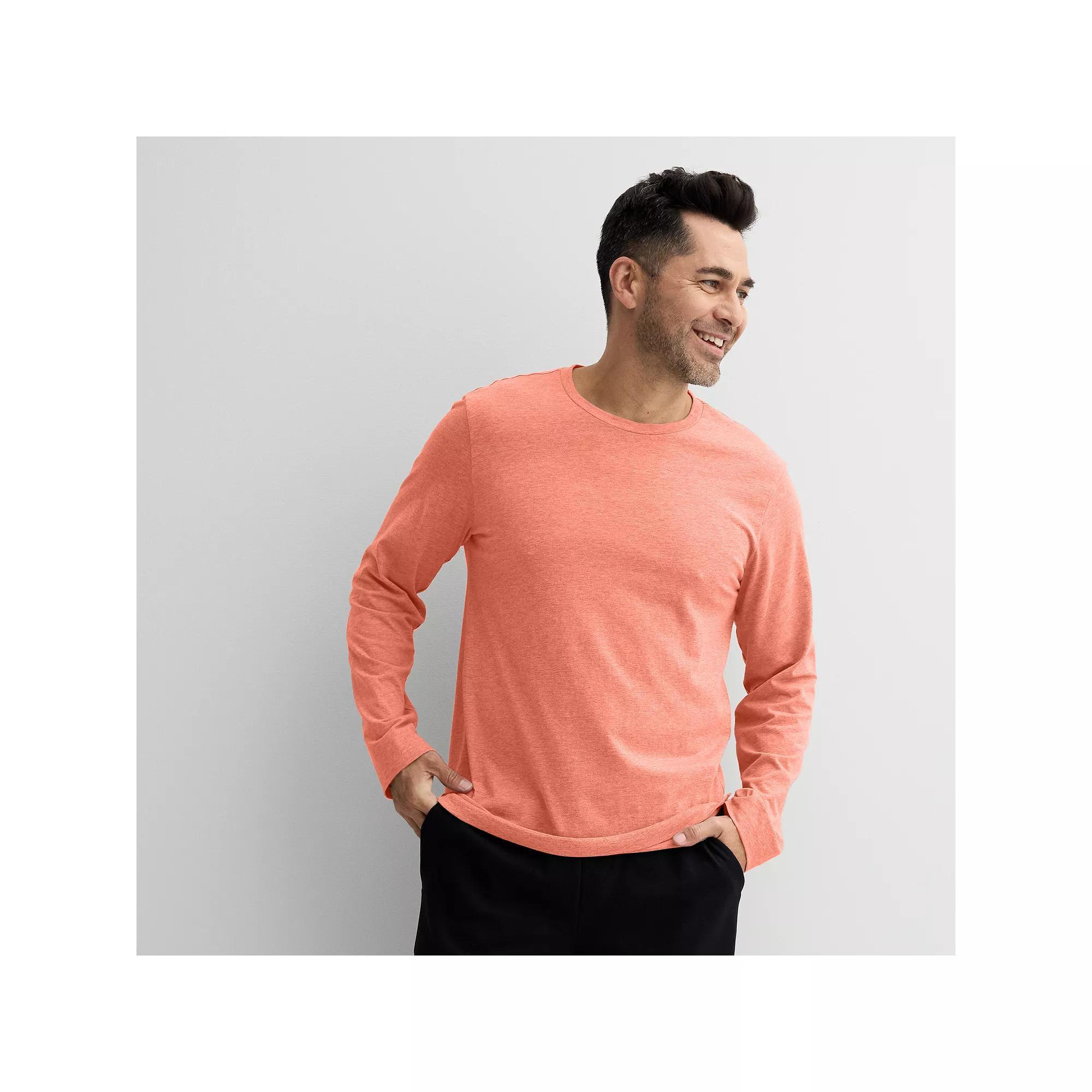 Men's Tek Gear® Long Sleeve Essential Tee, Size: Large, Ladd Beige Sd Product Image
