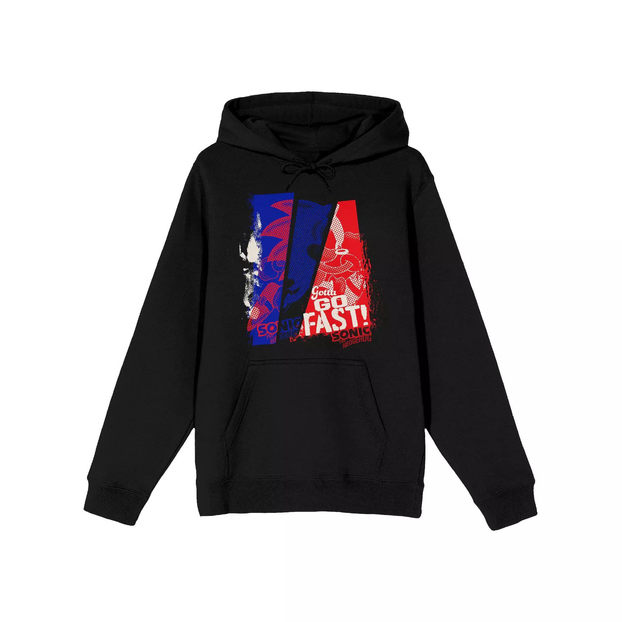 Men's Sonic The Hedgehog Gotta Hoodie, Size: XL, Black Product Image