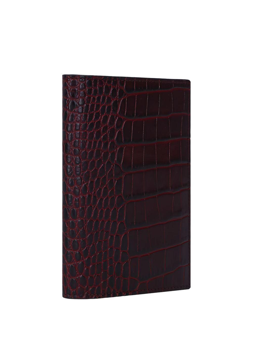 crocodile-embossed passport holder Product Image