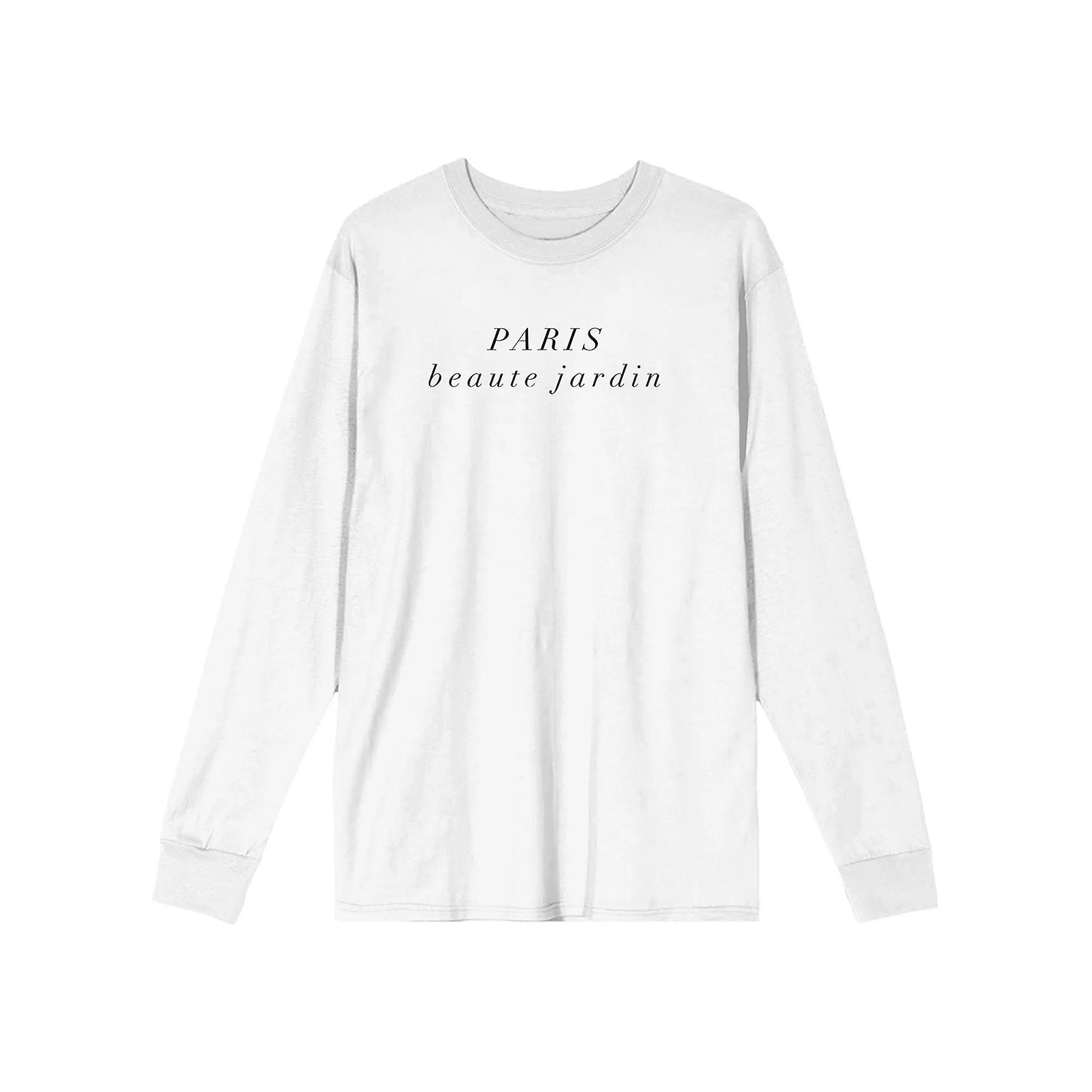 Men's Paris Beaute Jardin Graphic Sweatshirt, Size: Small, White Product Image