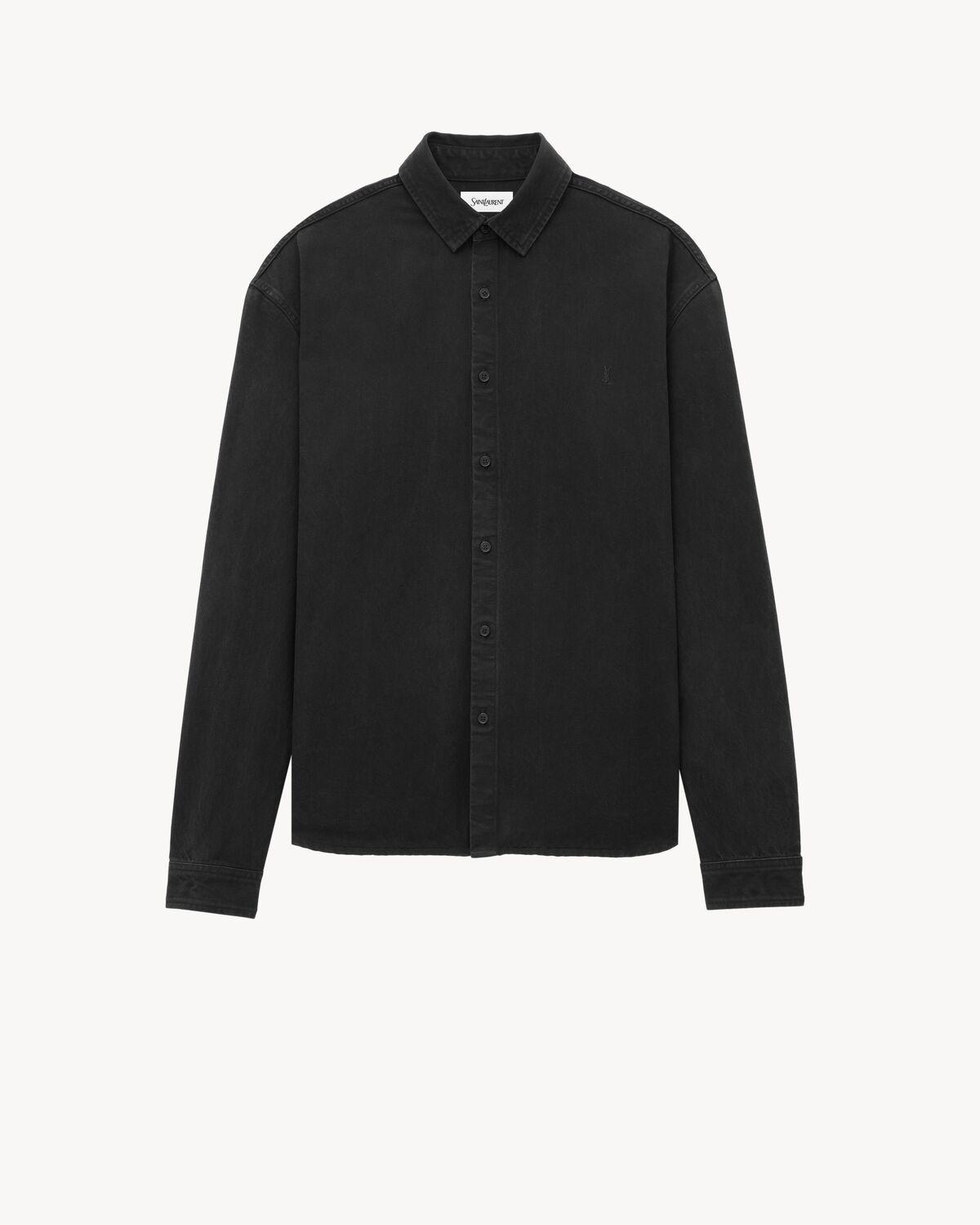 cassandre shirt in raven black denim Product Image