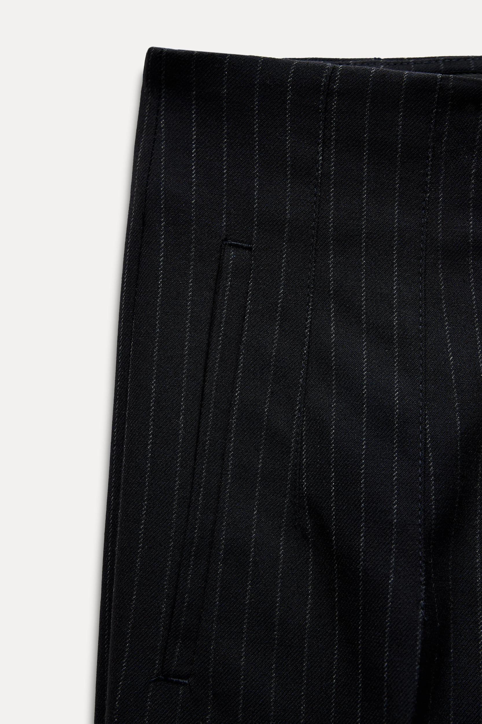 HIGH-WAISTED PINSTRIPE PANTS Product Image