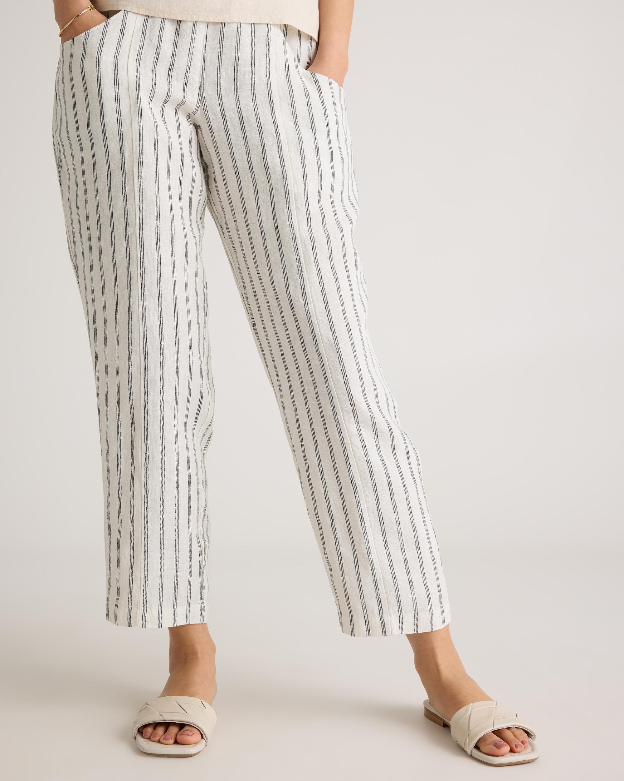 Quince | Women's 100% European Linen Tapered Ankle Pants Product Image