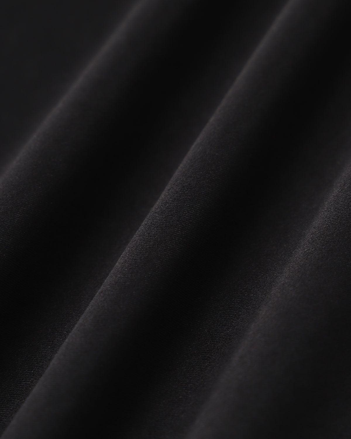 Black Square Neck Ruched Slip Midi Dress Product Image