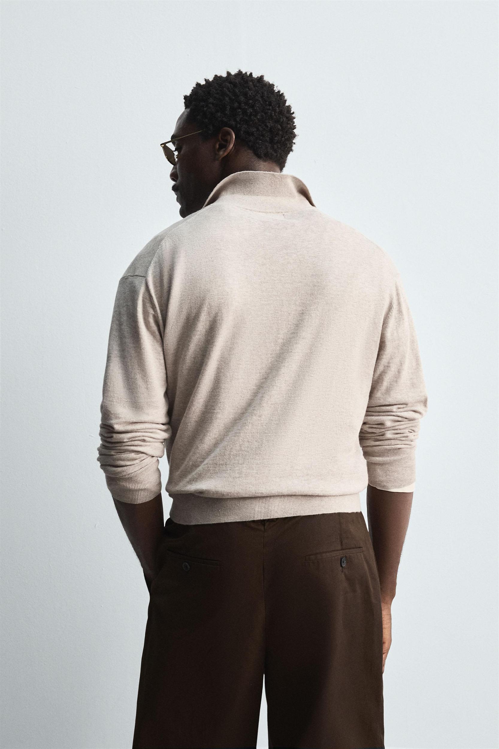 COTTON-WOOL KNIT POLO SHIRT Product Image
