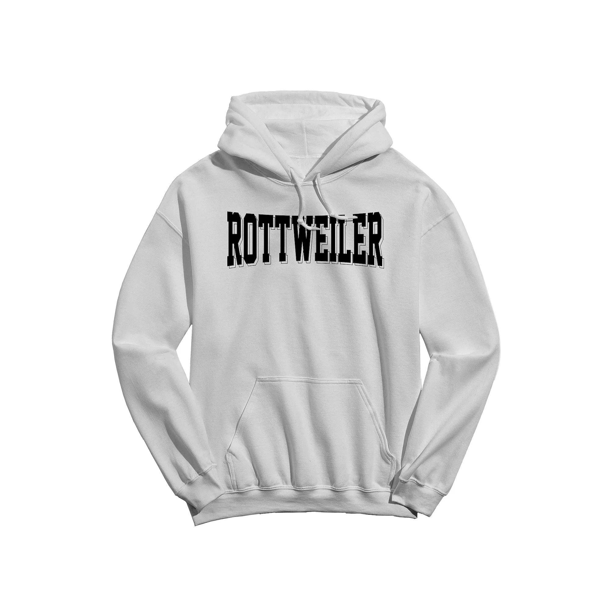 Men's COLAB89 Rotweiler Graphic Hoodie, Size: XXL, White Product Image