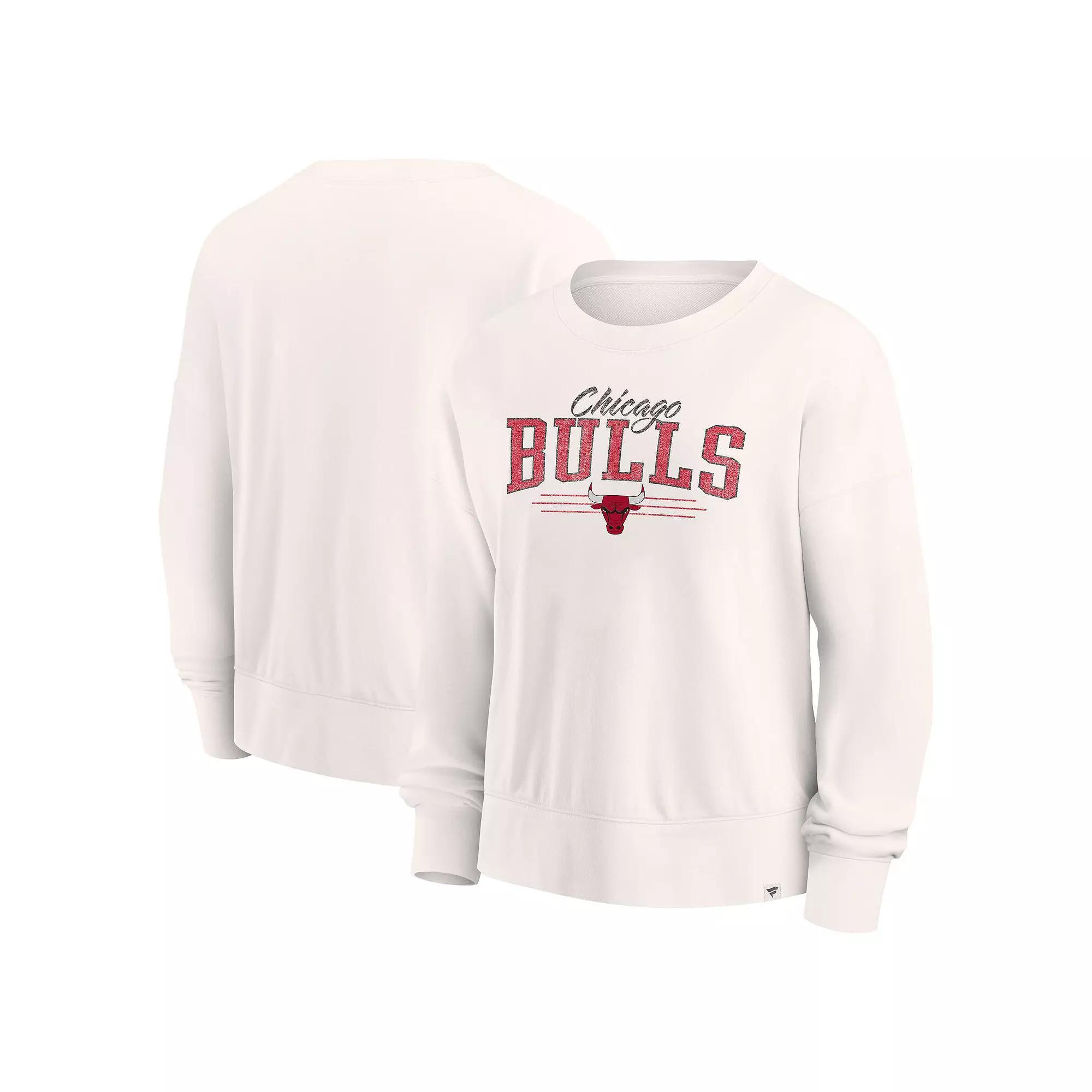 Women's Fanatics Branded Cream Chicago Bulls Close the Game Pullover Sweatshirt, Size: XS, Beige Product Image