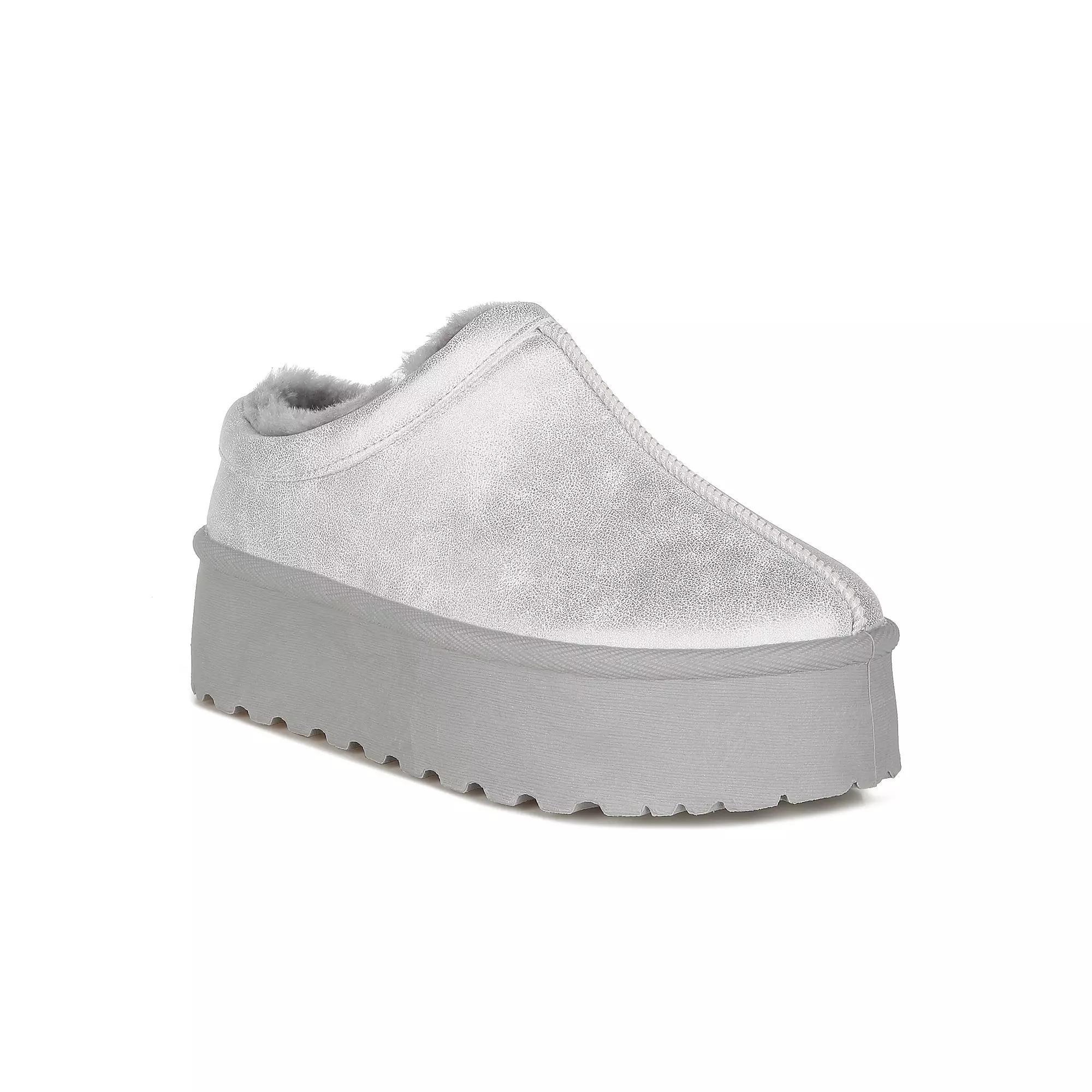 London Rag Lottys Women's Mule Flats, Size: 8, Silver Product Image
