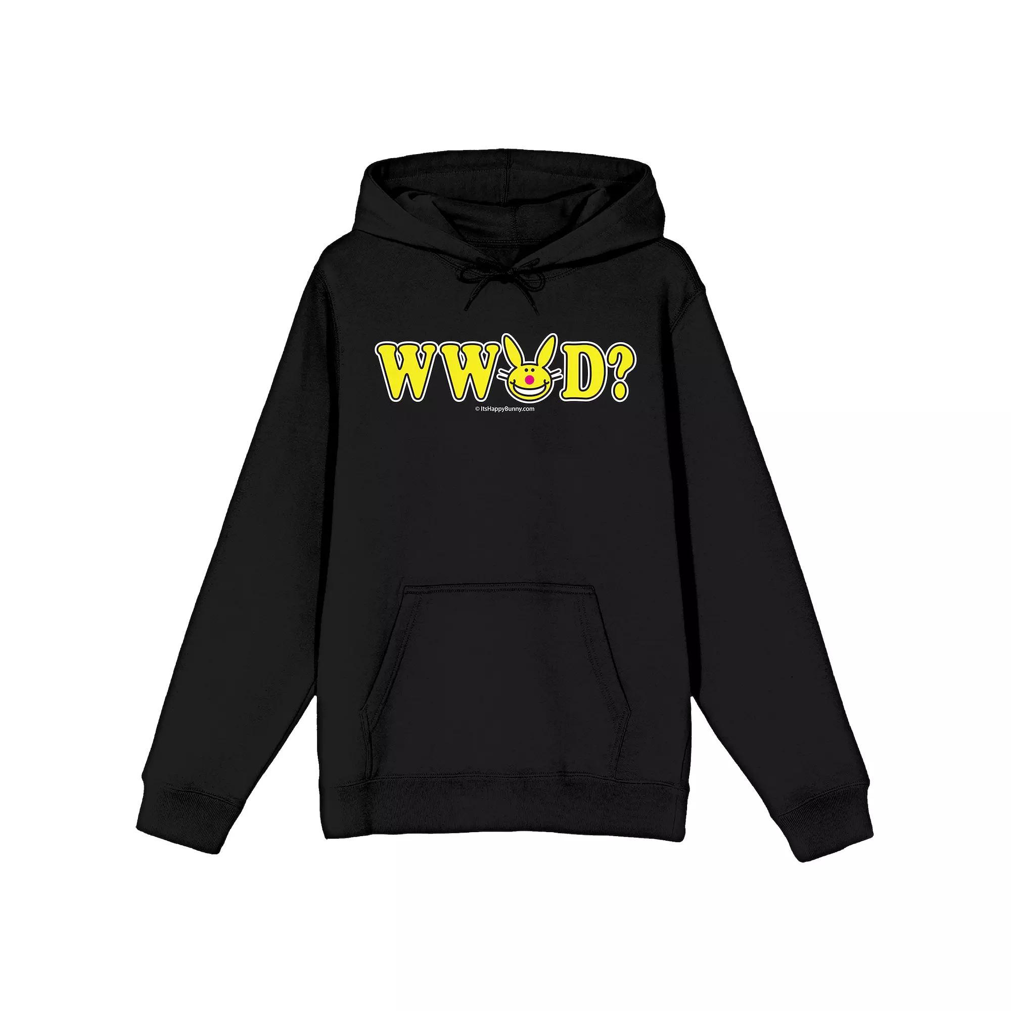 Juniors' It's Happy Bunny WWBD? Graphic Hoodie, Women's, Size: XXL, Black Product Image