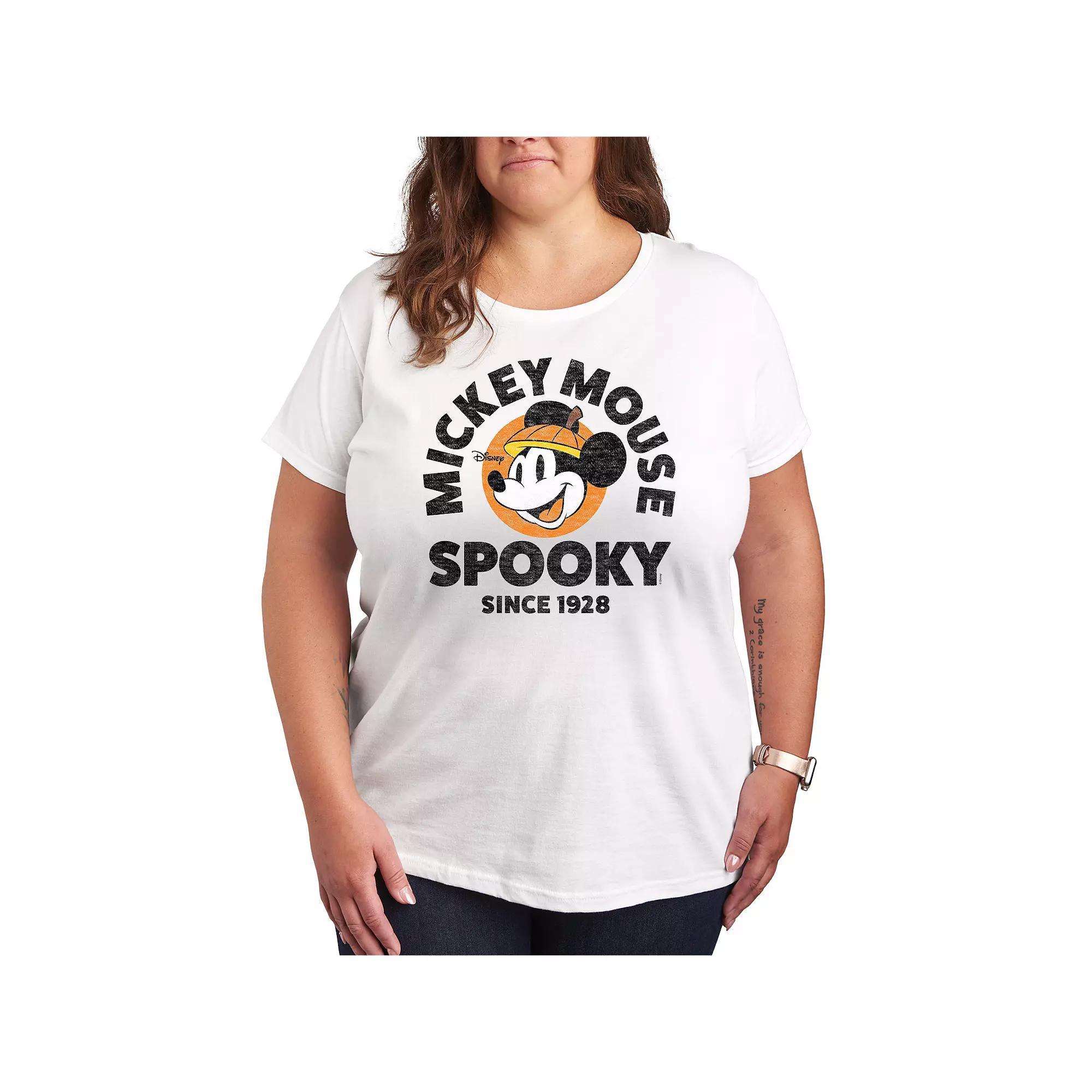 Disneys Mickey Mouse Plus Size Spooky Since 1928 Graphic Tee, Womens Product Image