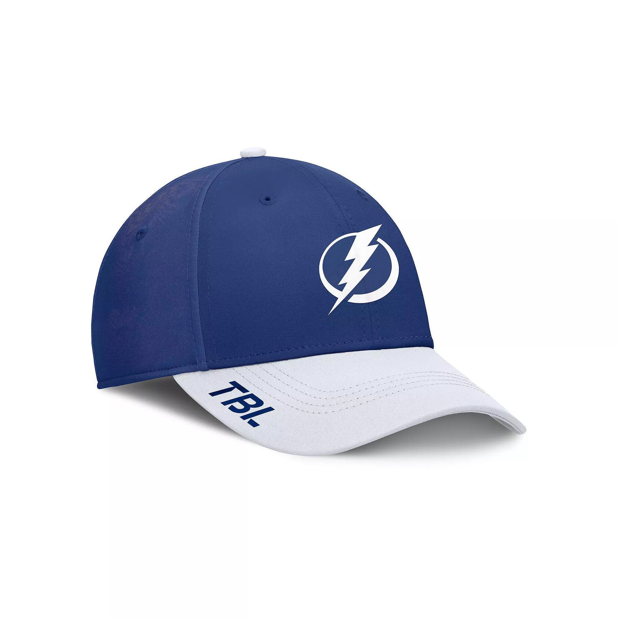 Mens Fanatics Blue/White Tampa Bay Lightning Authentic Pro Rink Flex Hat Product Image
