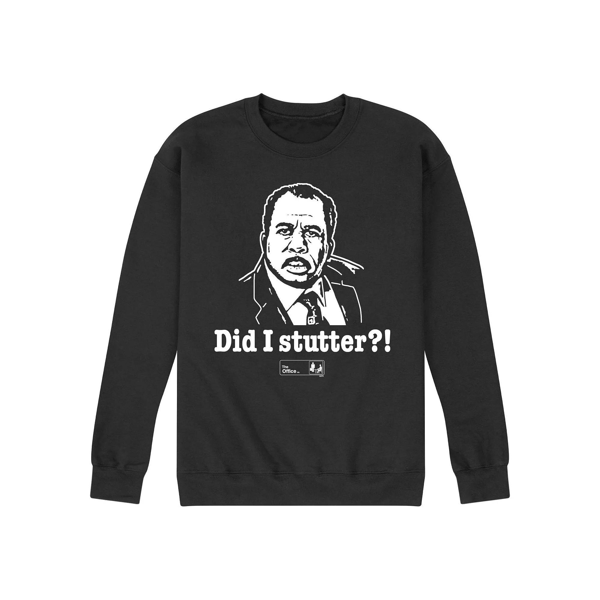 Mens The Office Did I Stutter Sweatshirt Blue Product Image