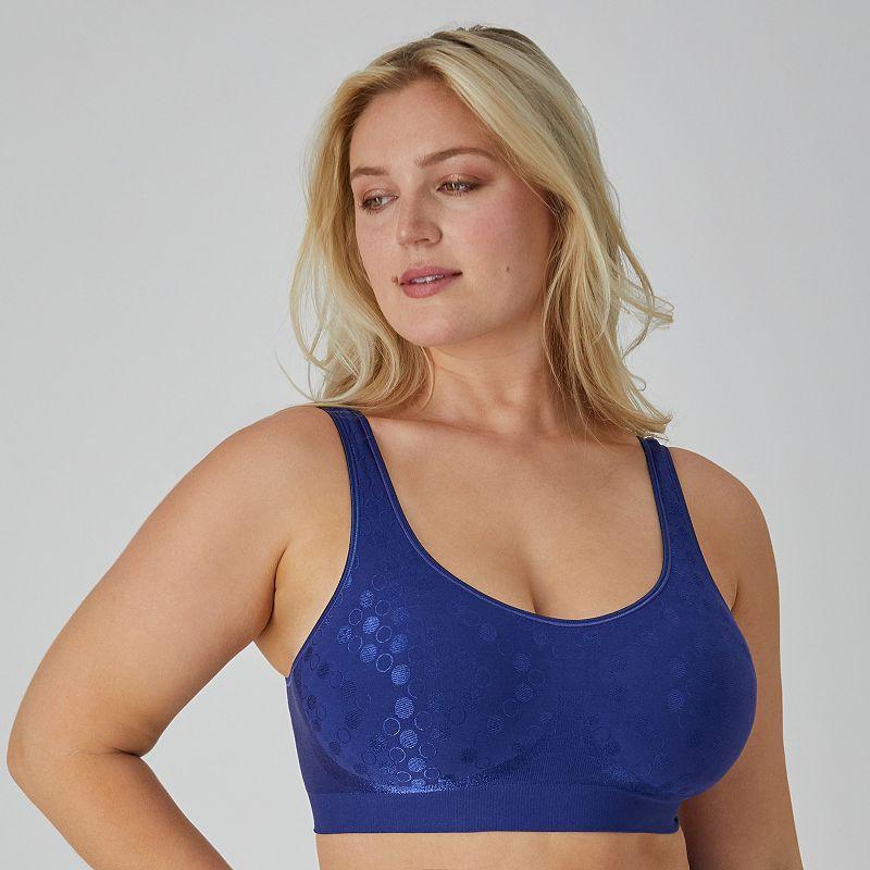 Bali Comfort Revolution Shaping Wireless Bra DF3488, Womens Blue Dot Product Image