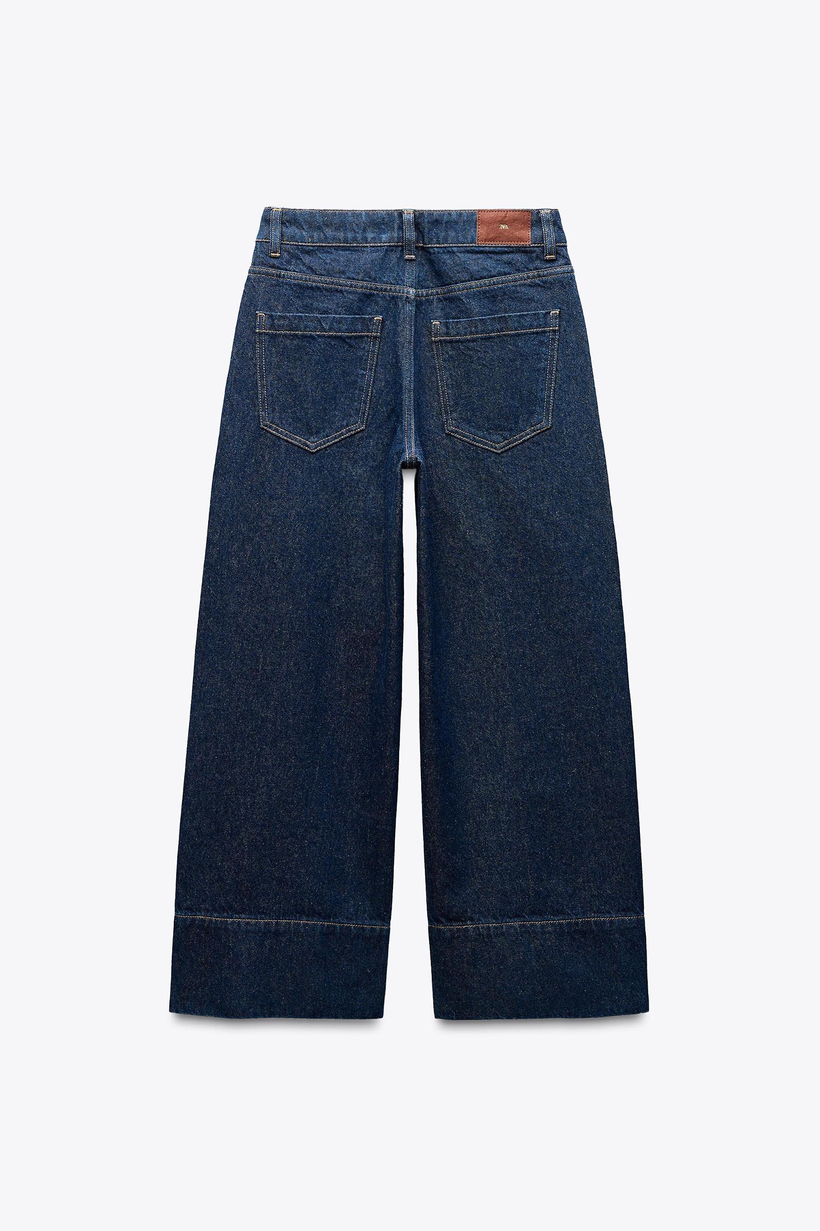 HIGH-WAISTED Z1975 CROPPED WIDE LEG JEANS Product Image