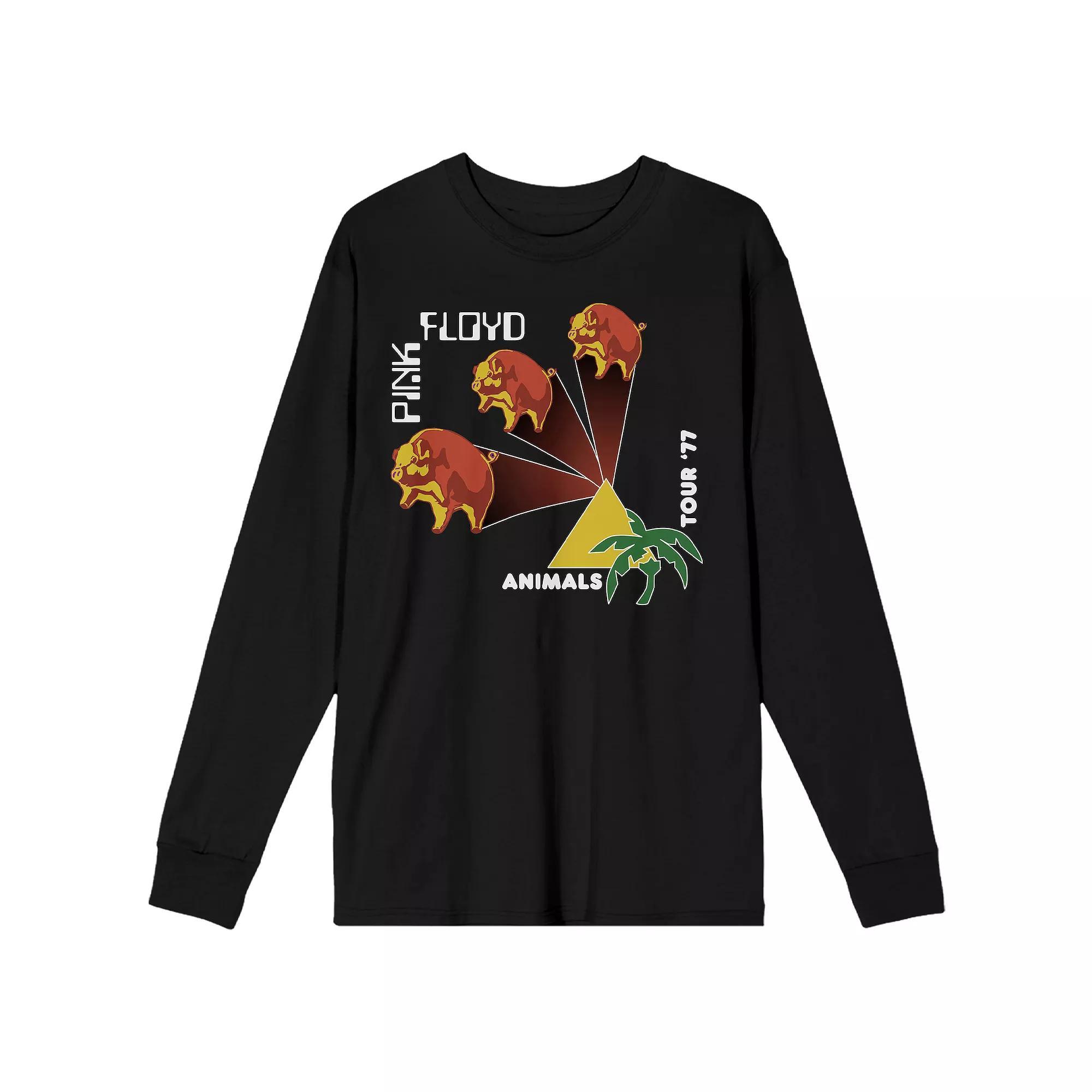 Men's Pink Floyd Animals Tour 77 Long Sleeve Tee, Size: Small, Black Product Image