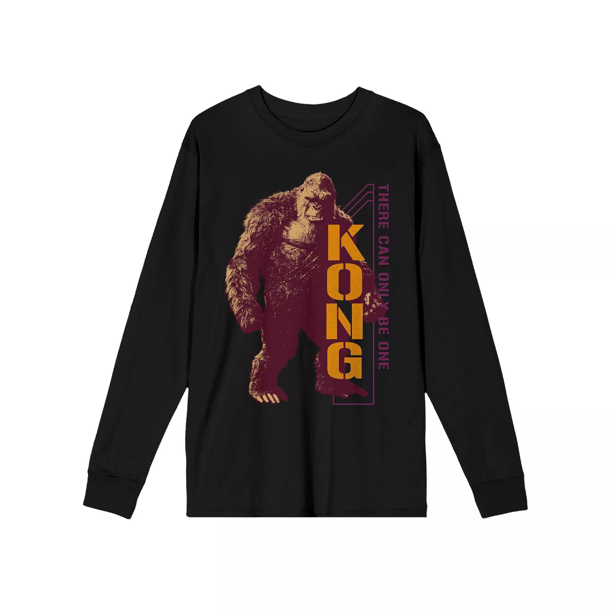 Men's Godzilla Vs. Kong The New Empire Long Sleeve Tee, Size: Large, Black Product Image