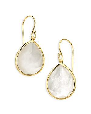 Ippolita 18K Yellow Gold Rock Candy Rock Crystal & Mother of Pearl Pear Drop Earrings Product Image