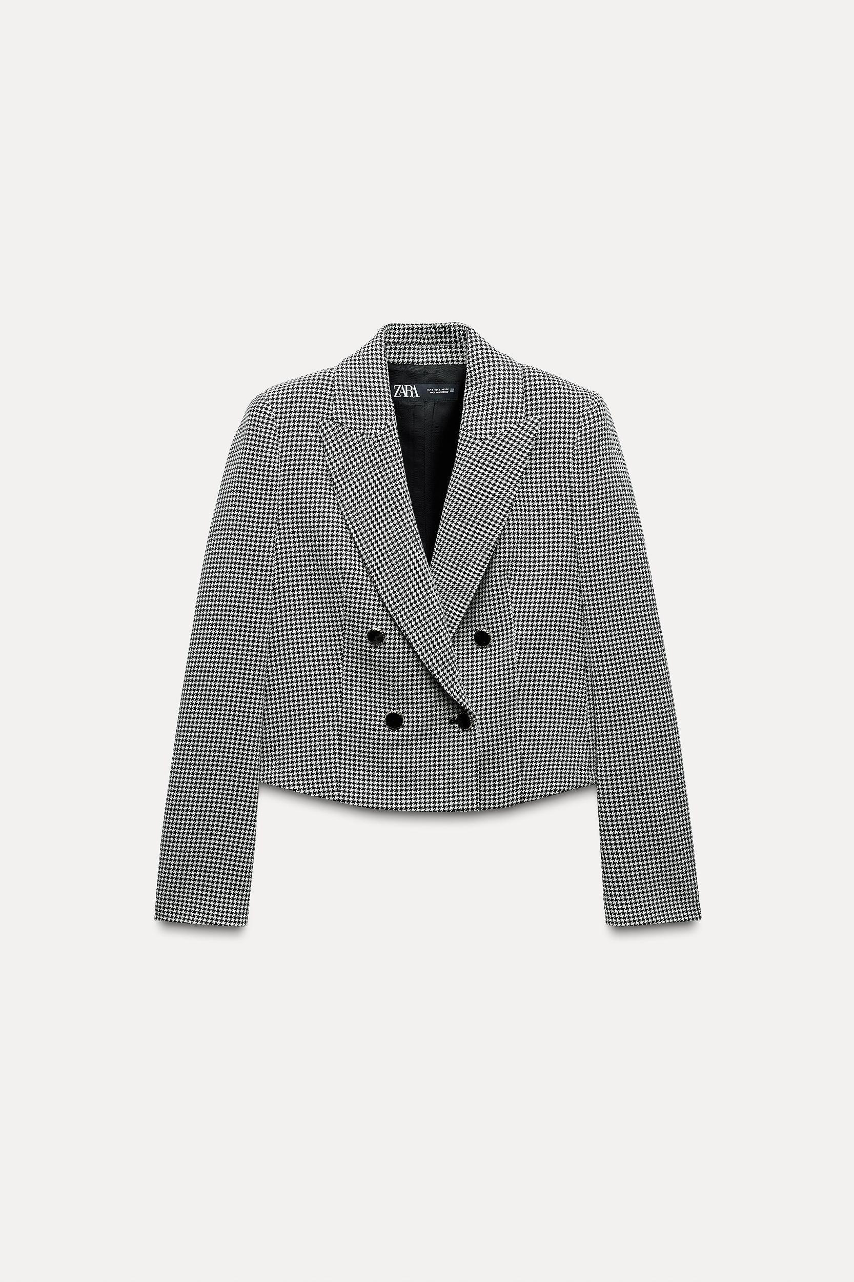 SHORT HOUNDSTOOTH BLAZER Product Image