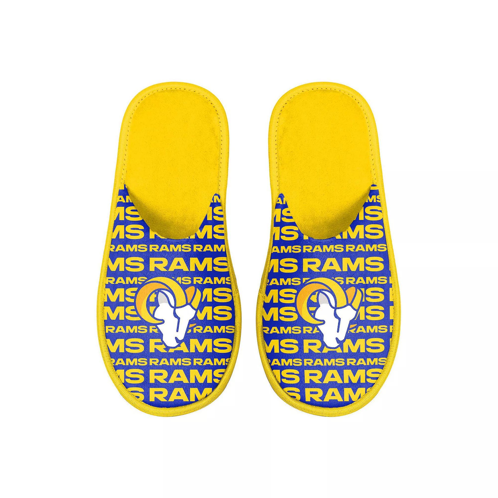 Mens FOCO Los Angeles Rams Scuff Logo Slide Slippers Product Image