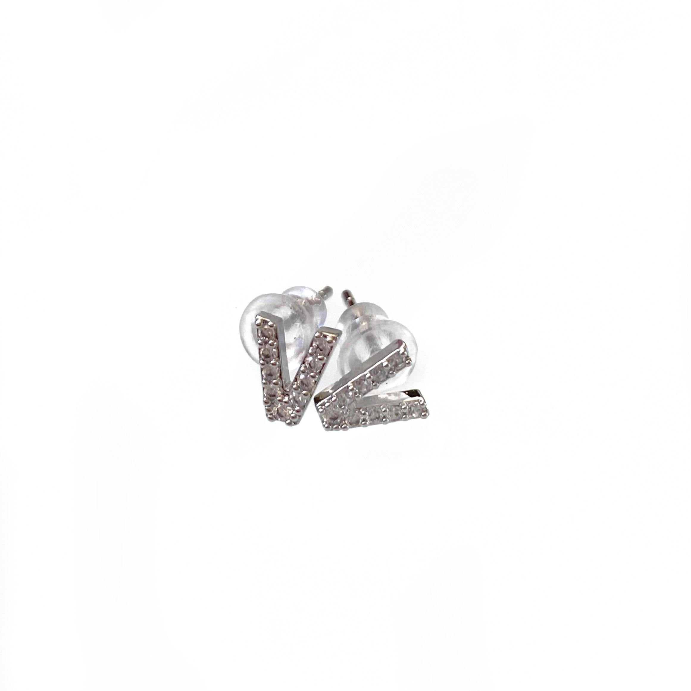 Silver Initial Studs Product Image