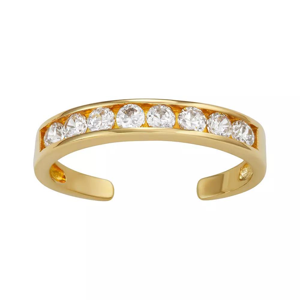 10k Cubic Zirconia Toe Ring, Women's, 10k Gold Product Image